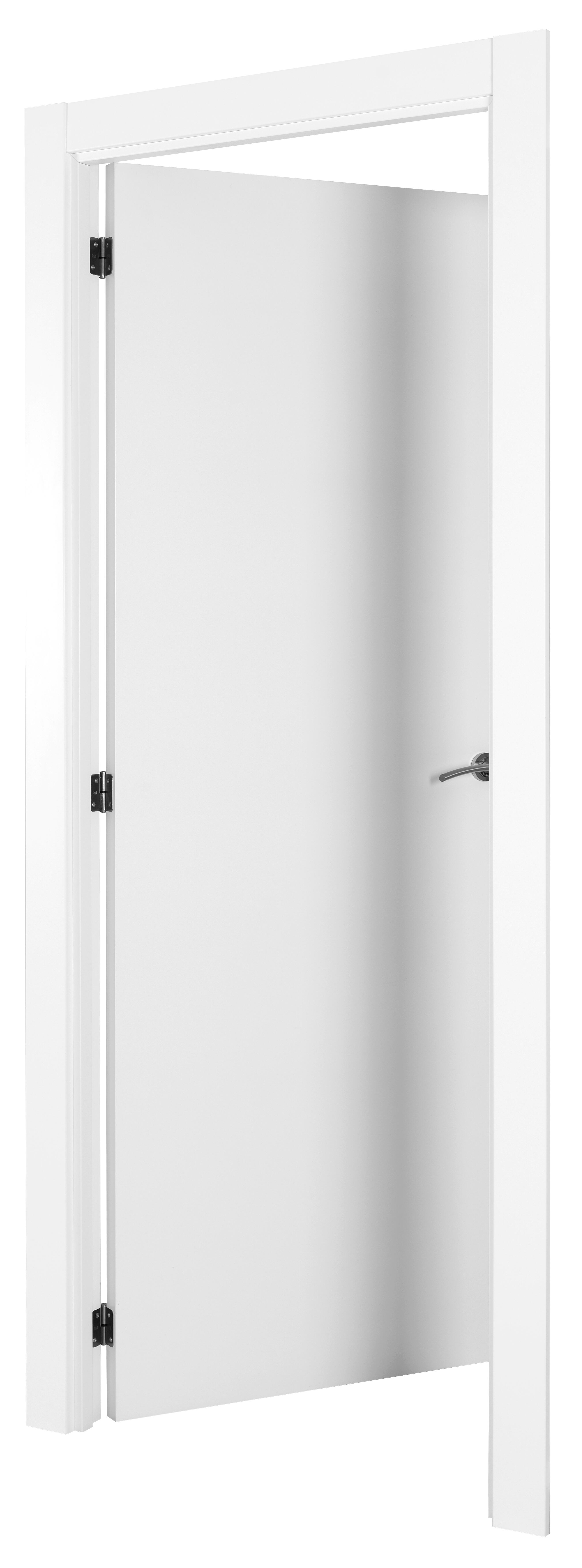 Puerta de interior abatible ciega maciza acabado lacado Line Bari Blanco apertura izquierda cerco de 7x3 anchura 62.5 cm - 5