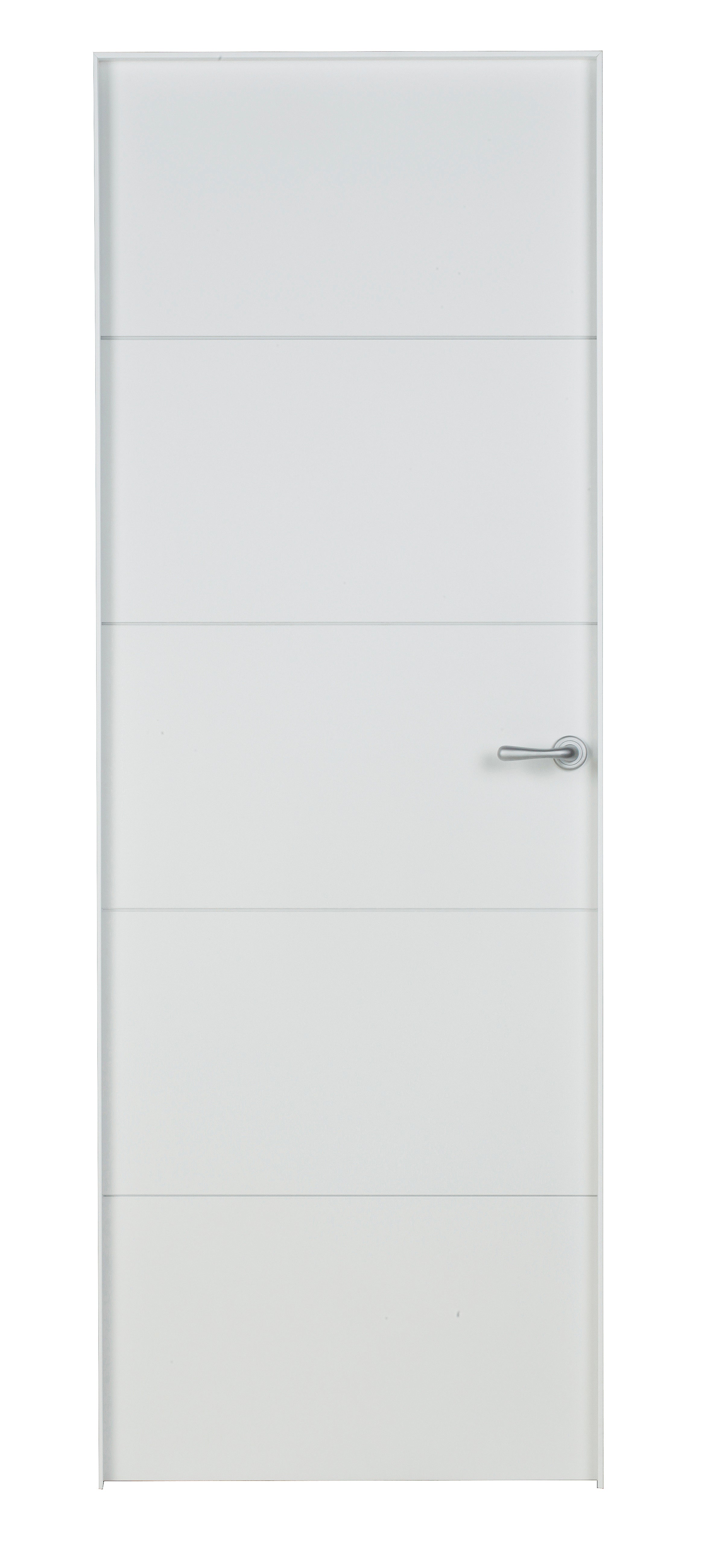 Puerta interior abatible lucerna blanco line apertura izquierda 82.5cm