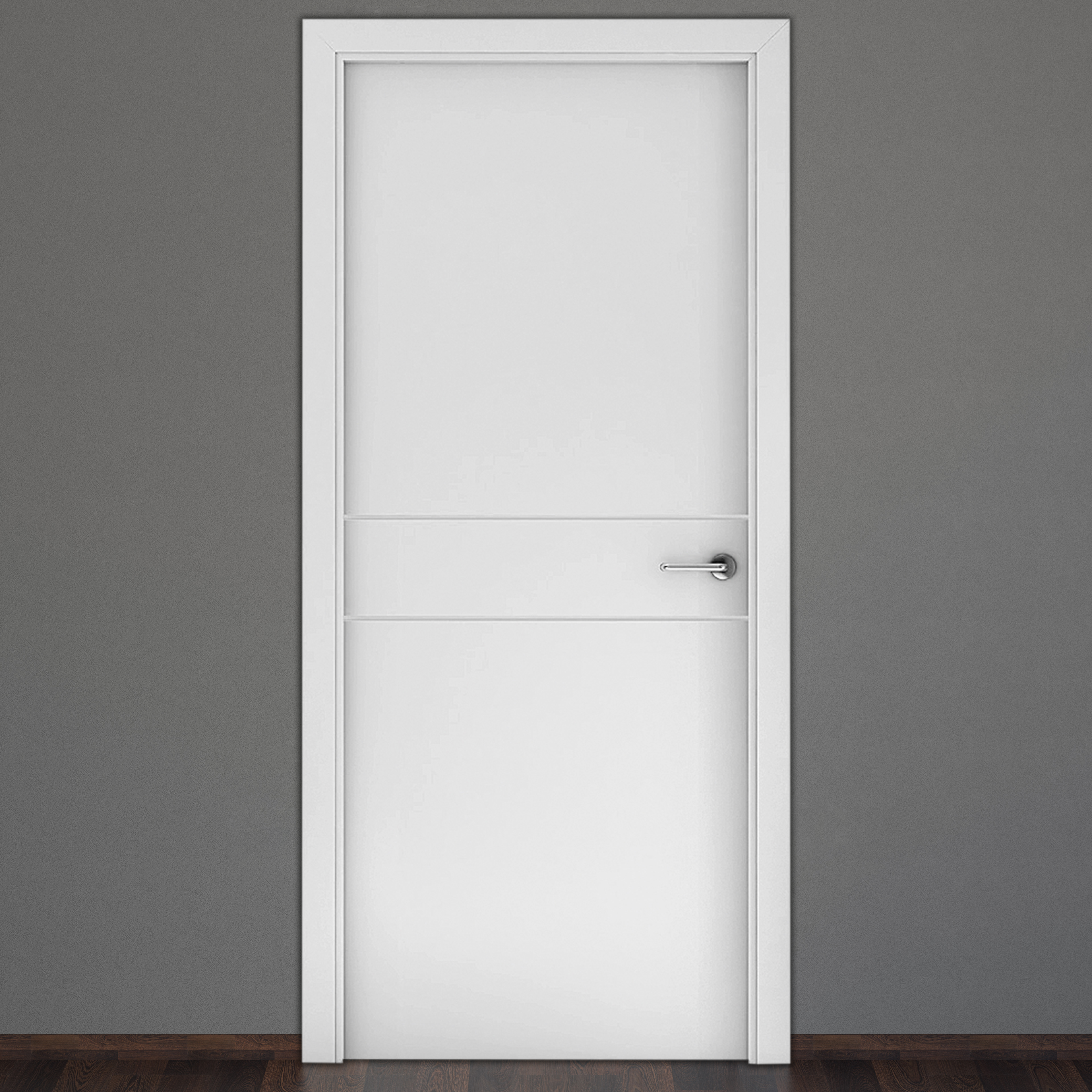 Puerta de interior abatible ciega maciza lacada Pro Vilna blanco apertura izquierda cerco de 7x2 anchura 72.5cm - 3