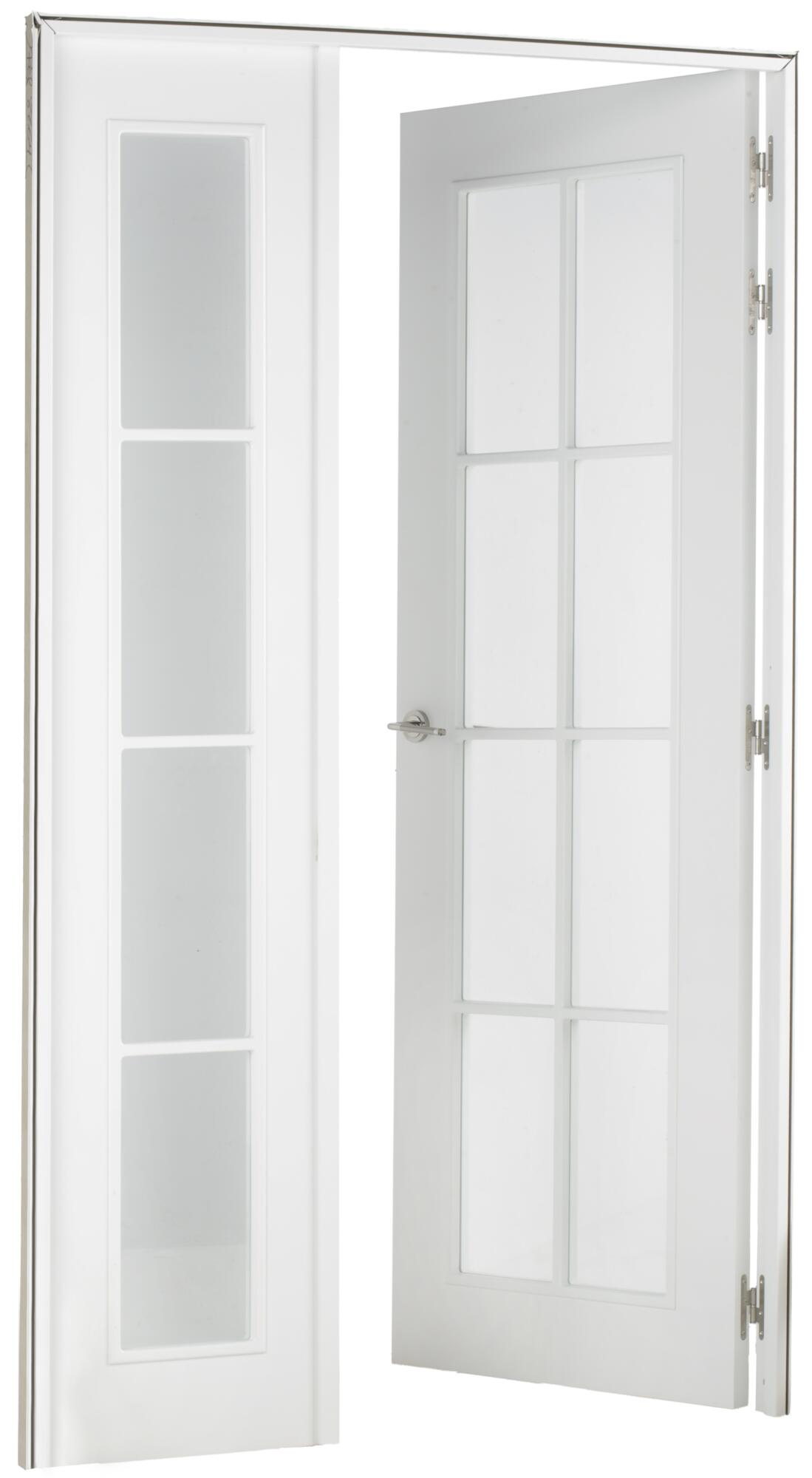 Puerta de interior abatible con fijo cristal maciza lacada Line Plus Marsella blanco apertura derecha cerco de 7x3 anchura 115cm - 5