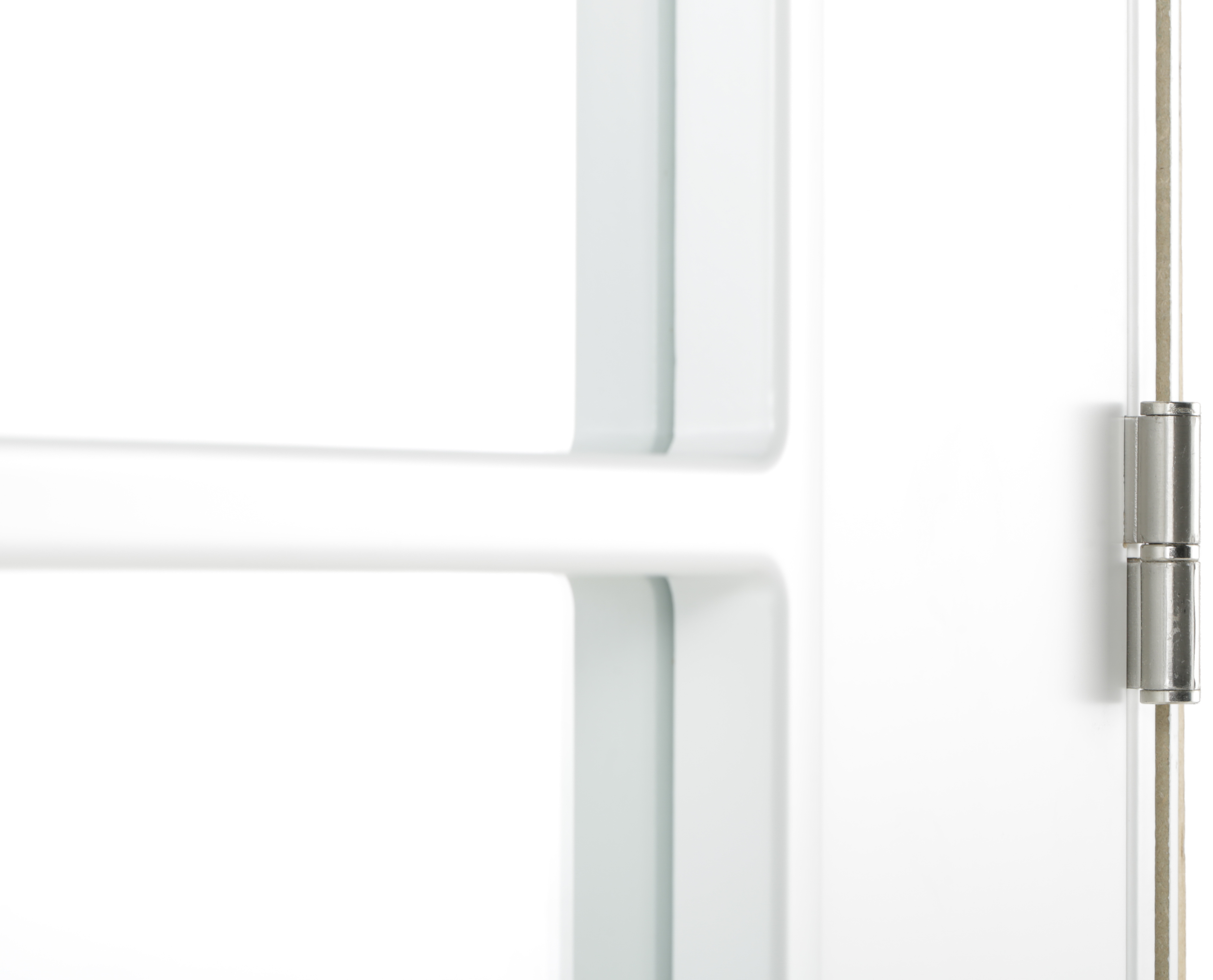 Puerta de interior abatible con fijo cristal maciza lacada Line Plus Marsella blanco apertura derecha cerco de 7x3 anchura 115cm - 10