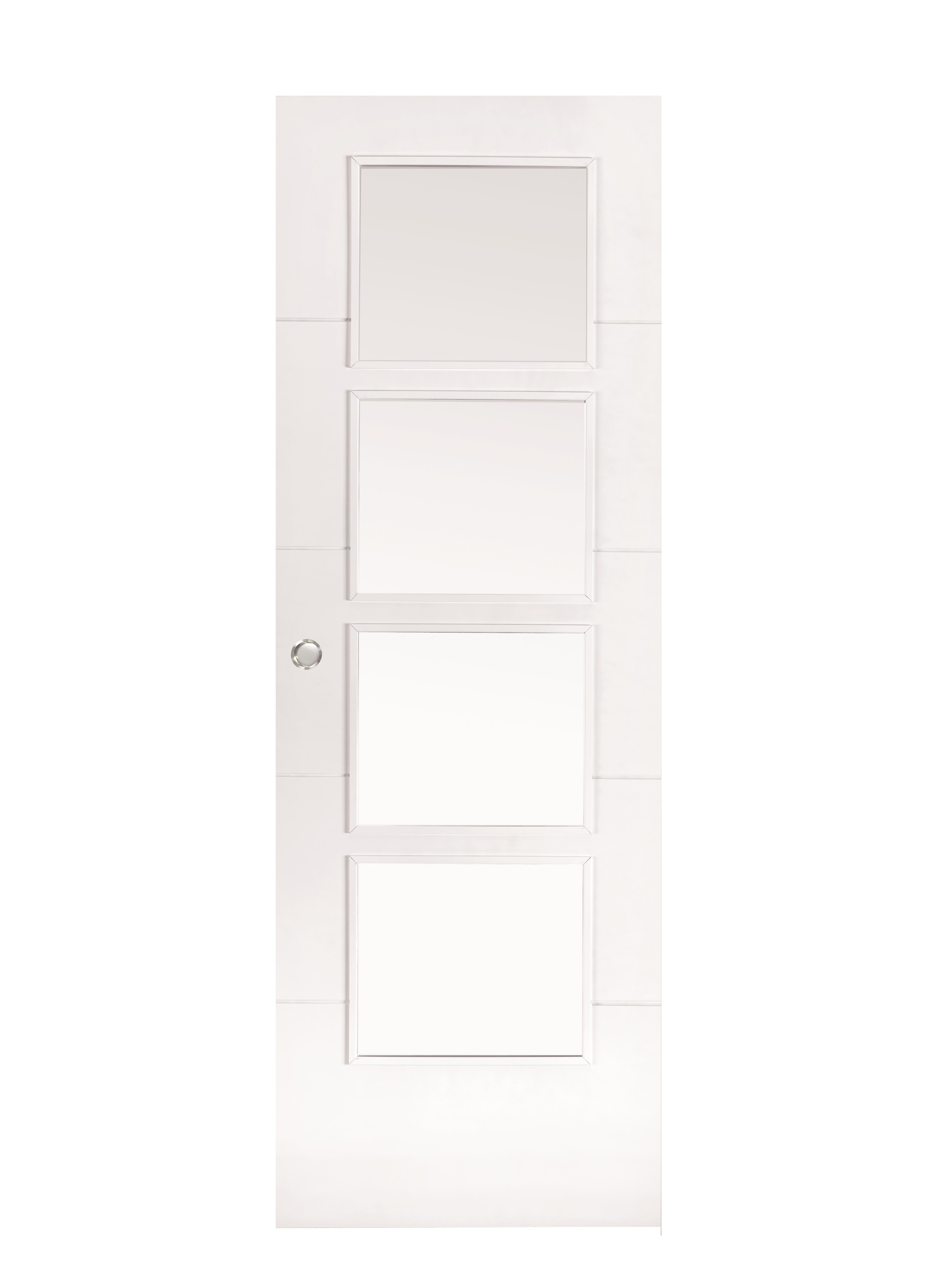 Puerta de interior corredera cristal holanda blanco uñero y condena 72.5 cm