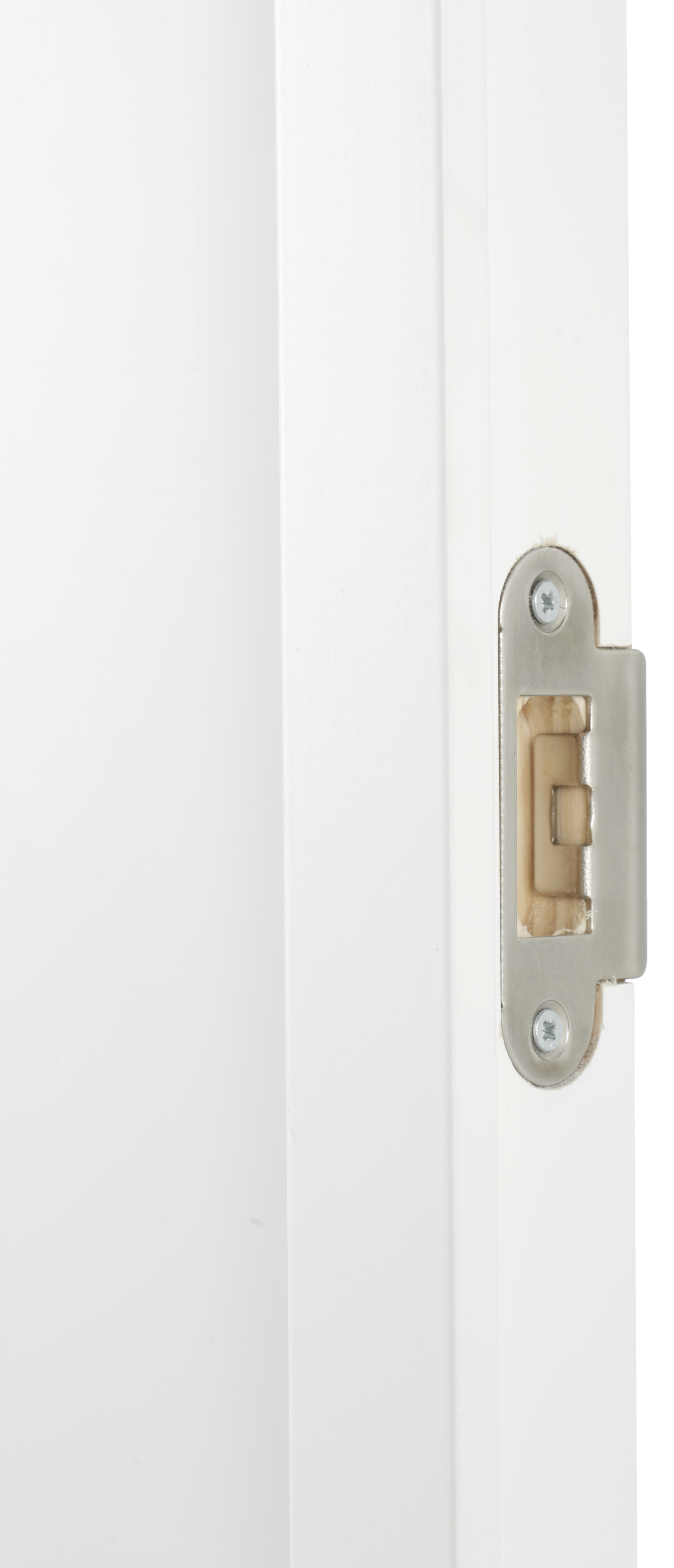 Puerta de interior abatible con fijo cristal maciza lacada Line Plus Marsella blanco apertura derecha cerco de 7x3 anchura 115cm - 9