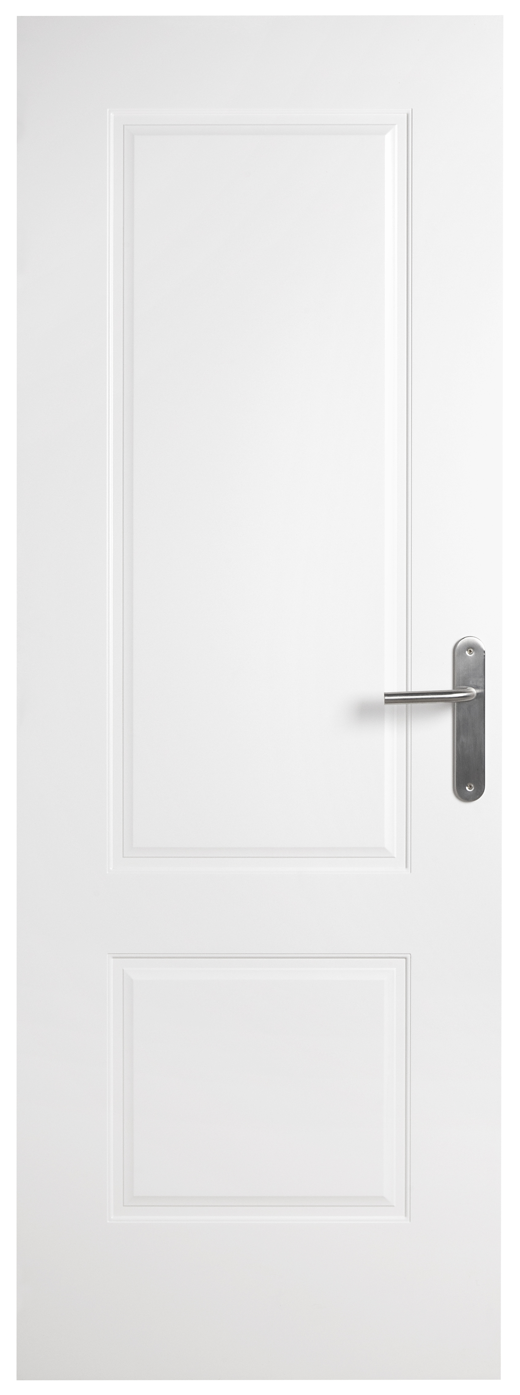 Puerta de interior abatible ciega maciza lacada Line Plus Marsella blanco apertura izquierda cerco de 9x3 anchura 62.5cm - 4