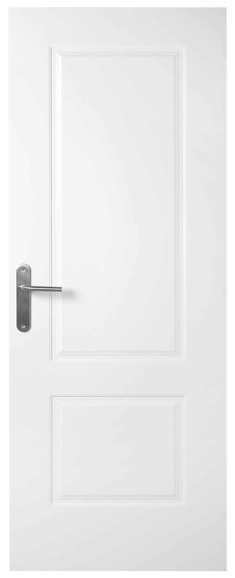 Puerta de interior abatible ciega maciza lacada Line Plus Marsella blanco apertura derecha cerco de 7x3 anchura 82.5cm - 4