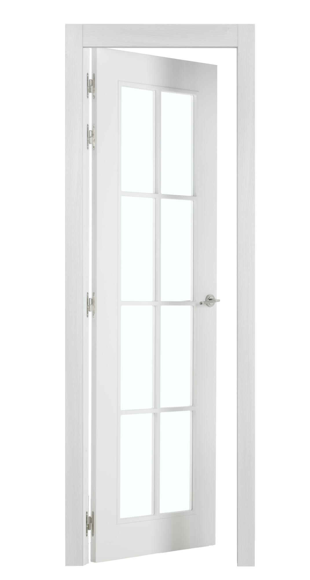 Puerta de interior abatible con cristal maciza lacada Line Plus Marsella blanco apertura izquierda cerco de 7x3 anchura 62.5cm - 6
