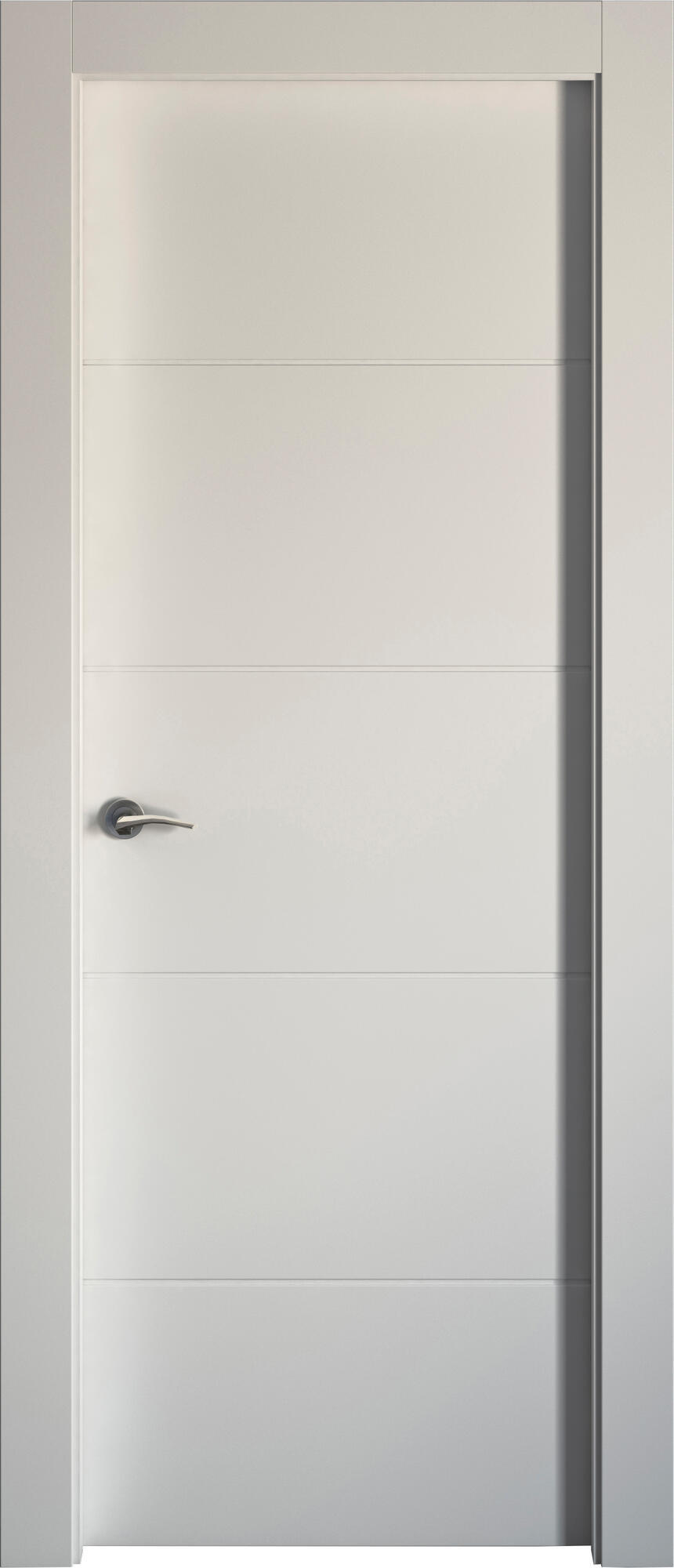 Puerta de interior abatible ciega estructura hueca acabado lacado serie aero holanda blanco apertura derecha cerco de 70 x 30 anchura 72.5 cm