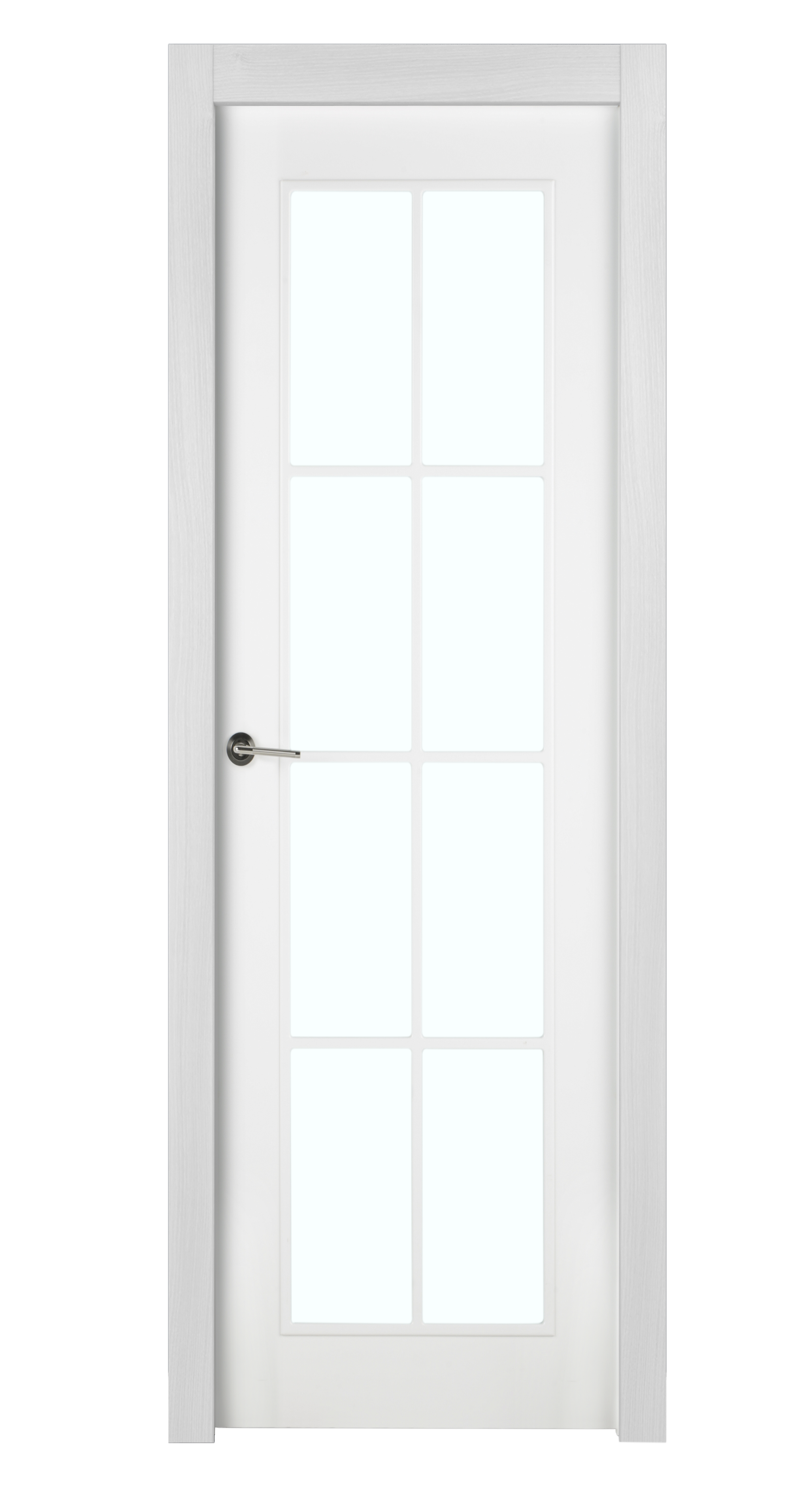 Puerta de interior abatible con cristal maciza lacada Line Plus Marsella blanco apertura derecha cerco de 7x3 anchura 62.5cm - 6