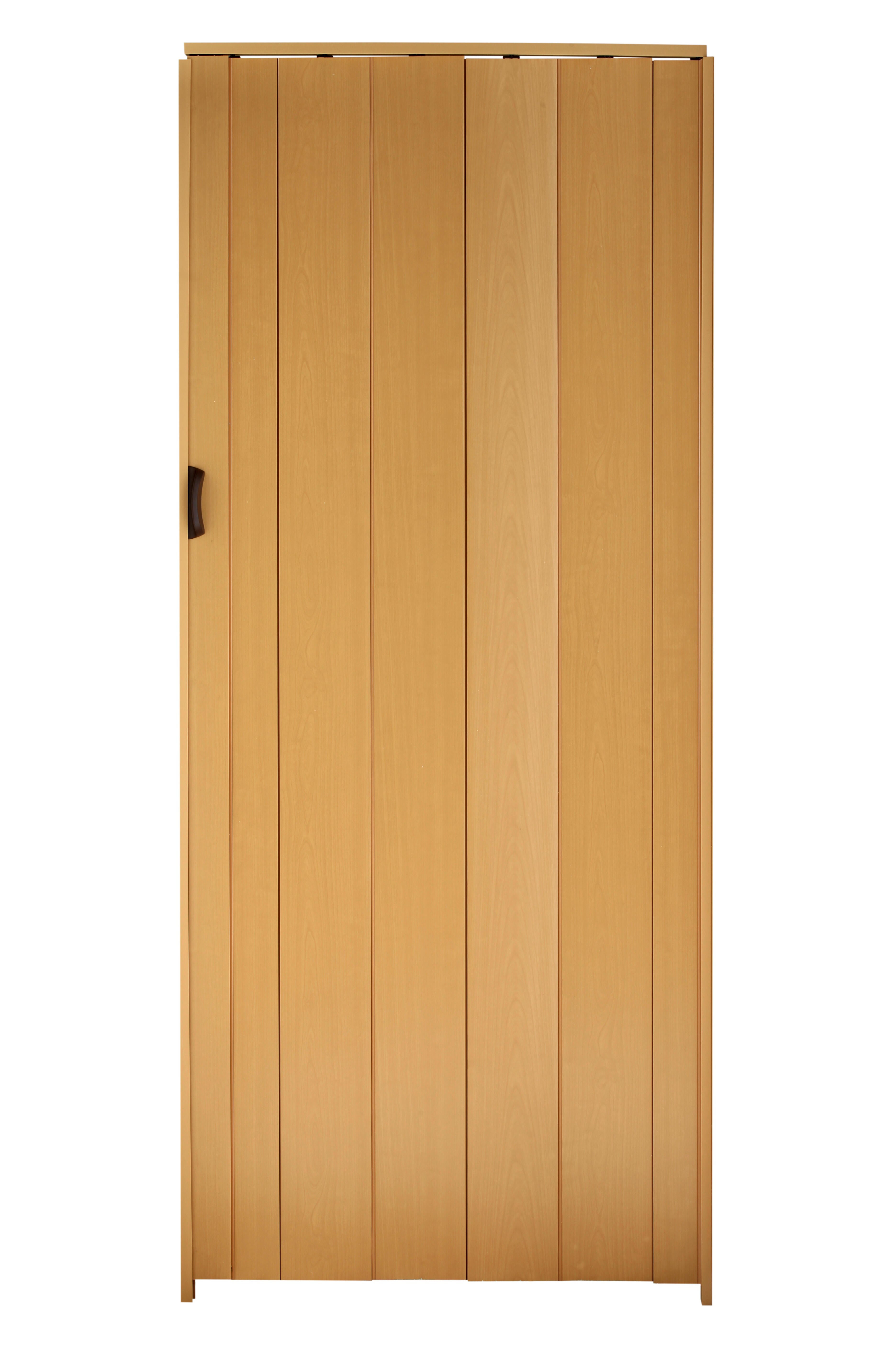 Puerta plegable de pvc nogal 84 x 205 cm