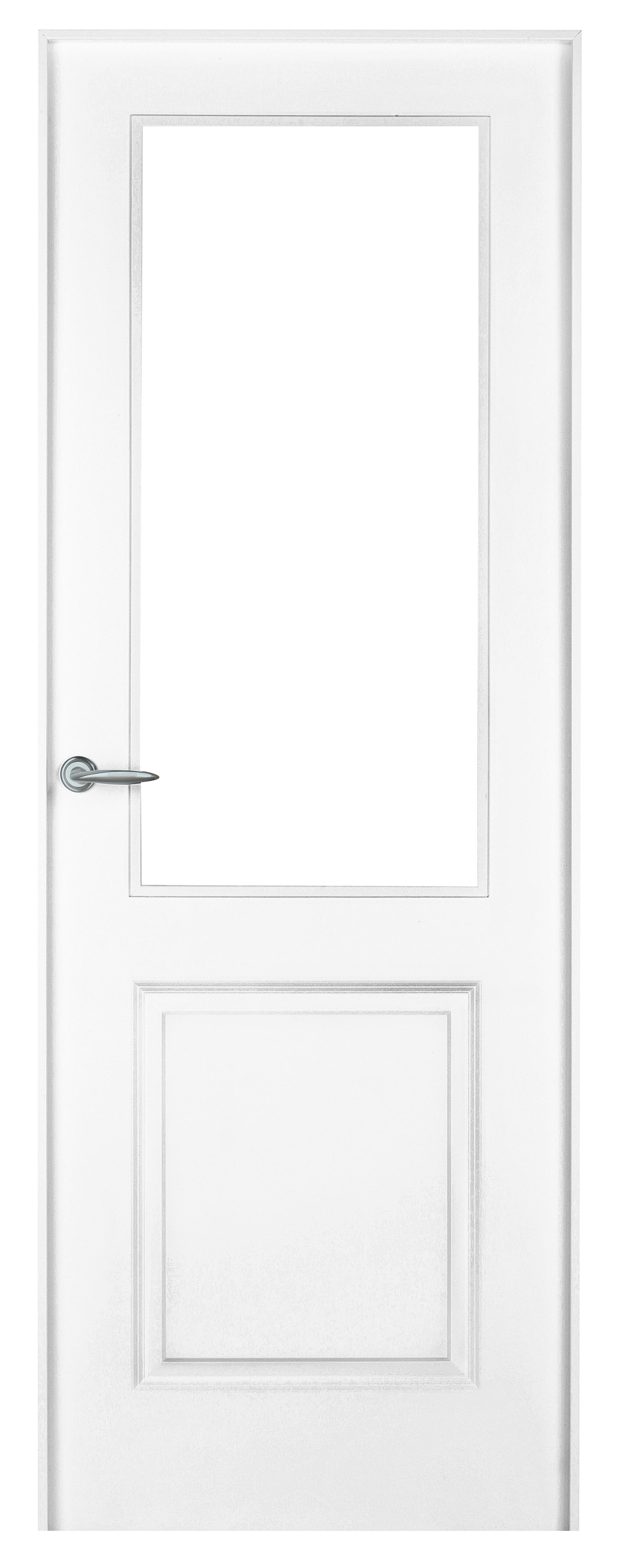 Puerta interior abatible bonn blanco aero apertura derecha con cristal 82.5cm