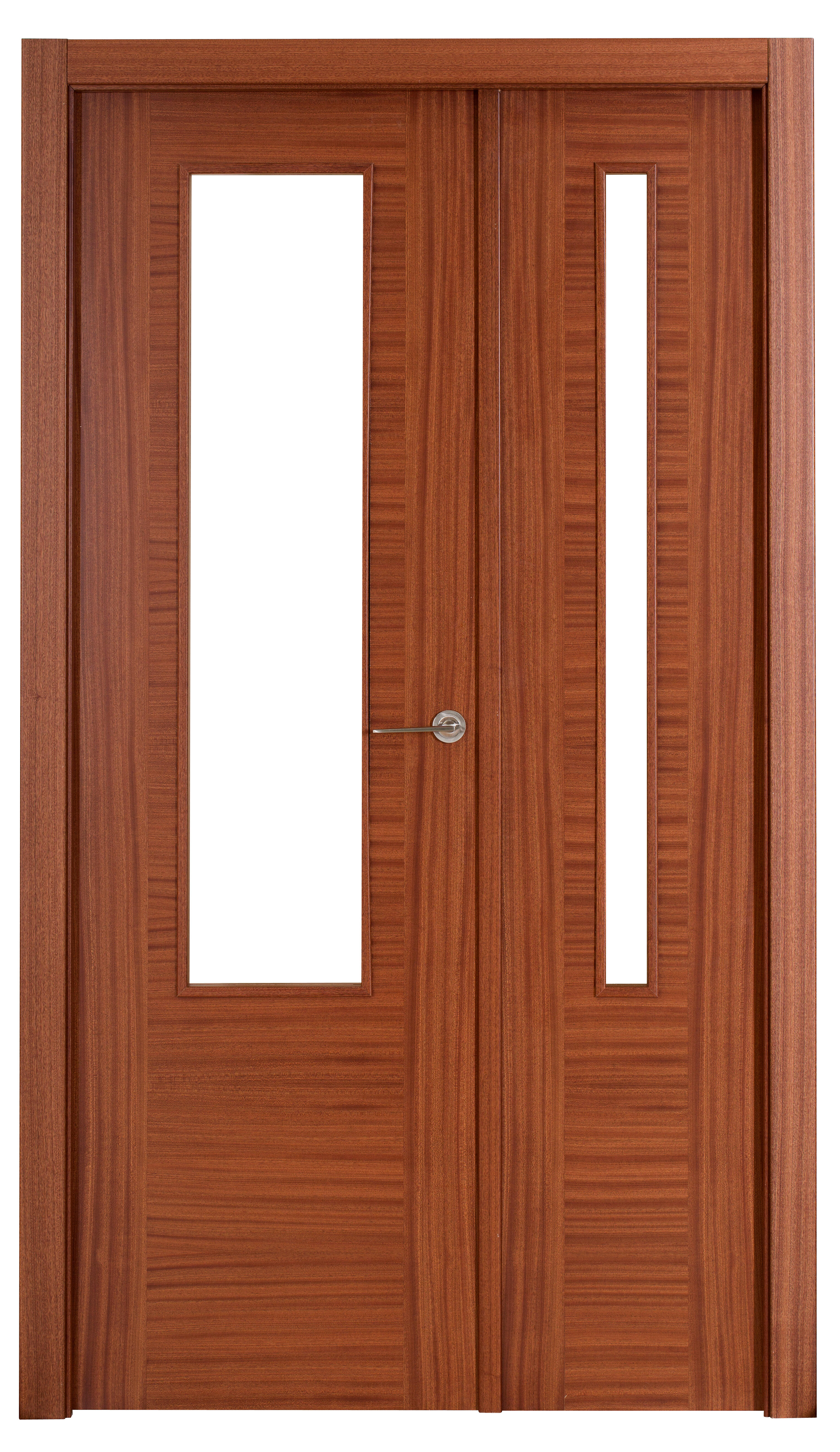 Puerta interior abatible niza sapelly line plus apertura izda cristal 9x 105cm