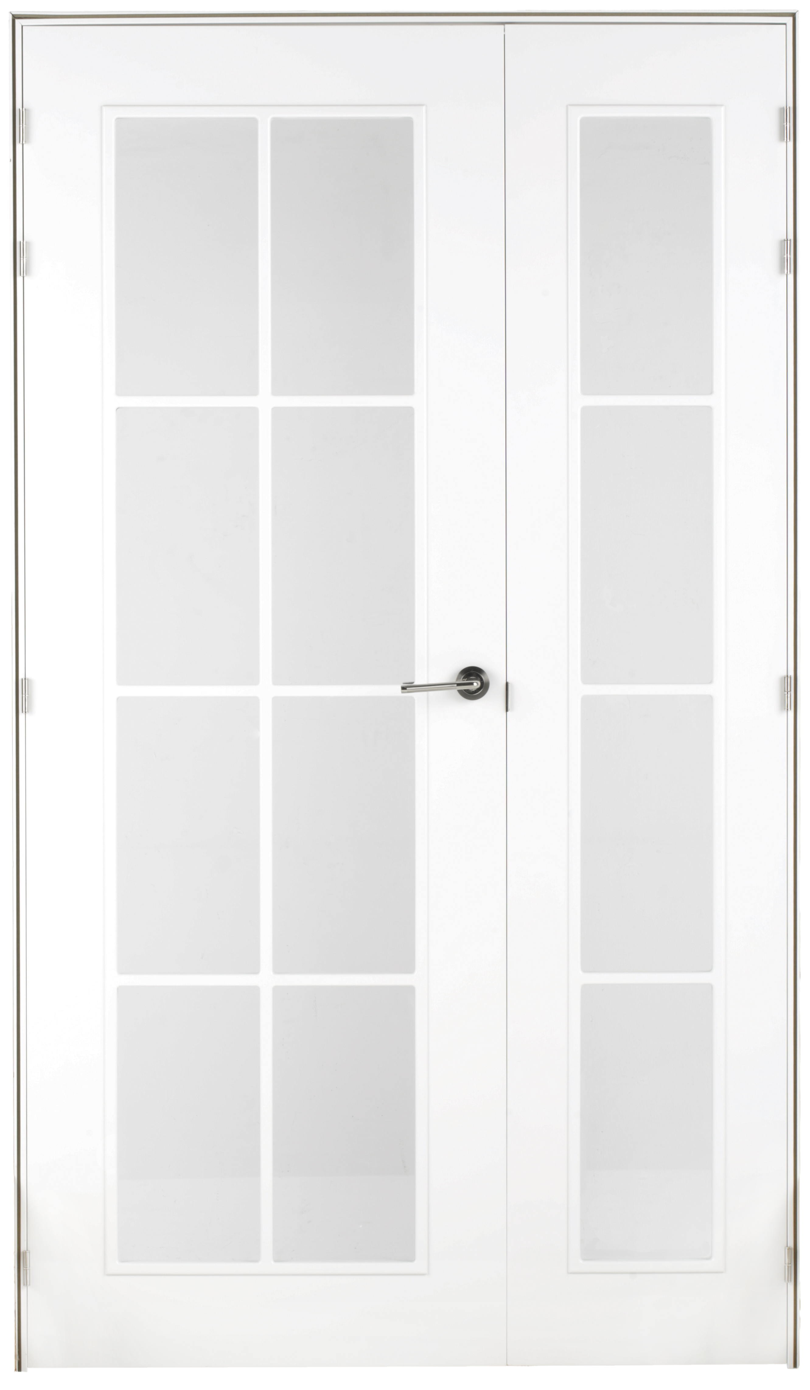 Puerta de interior abatible con fijo cristal maciza lacada Line Plus Marsella blanco apertura derecha cerco de 7x3 anchura 115cm - 8