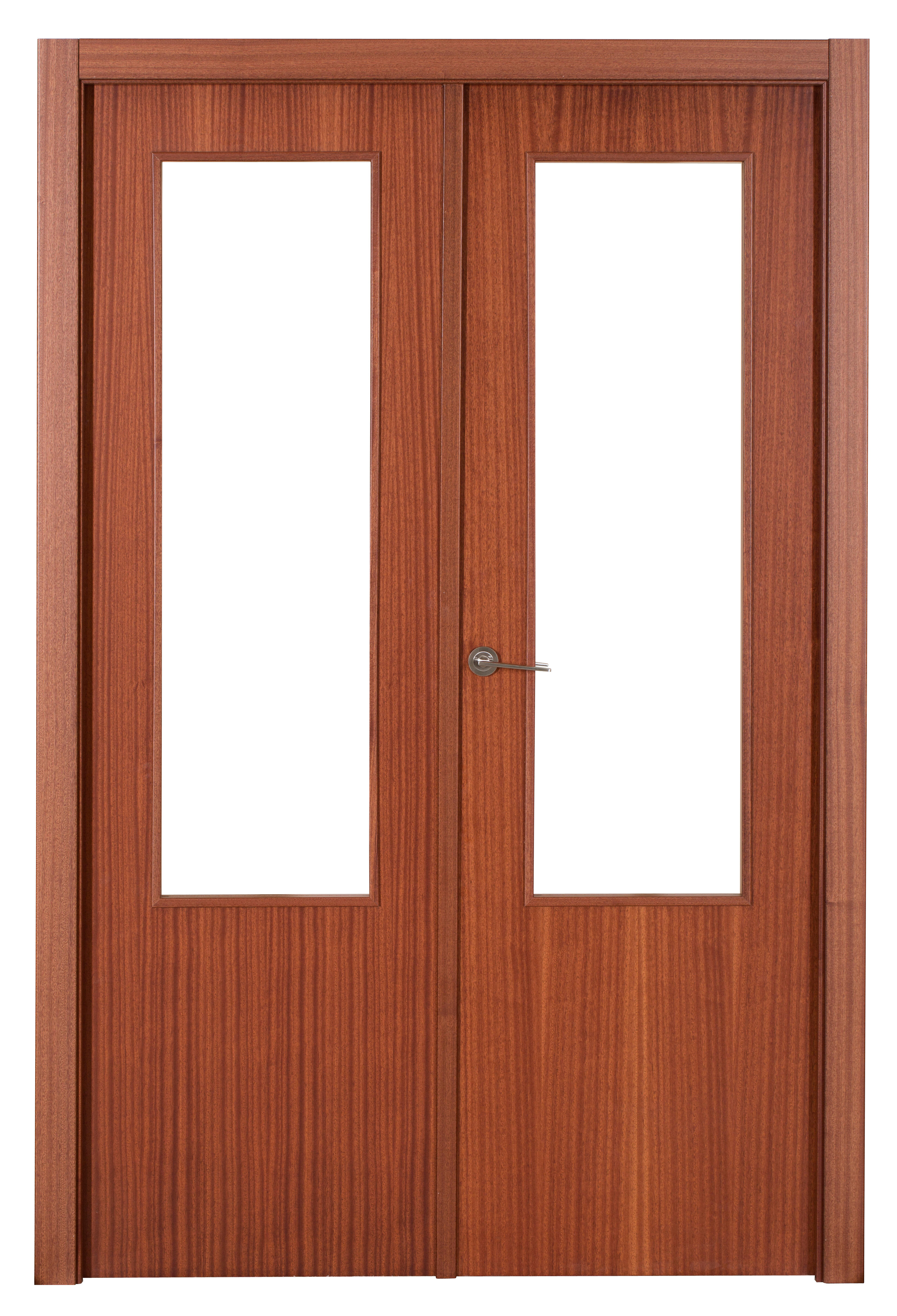 Puerta interior abatible lisboa sapelly line plus apertura dcha cristal 9x 125cm