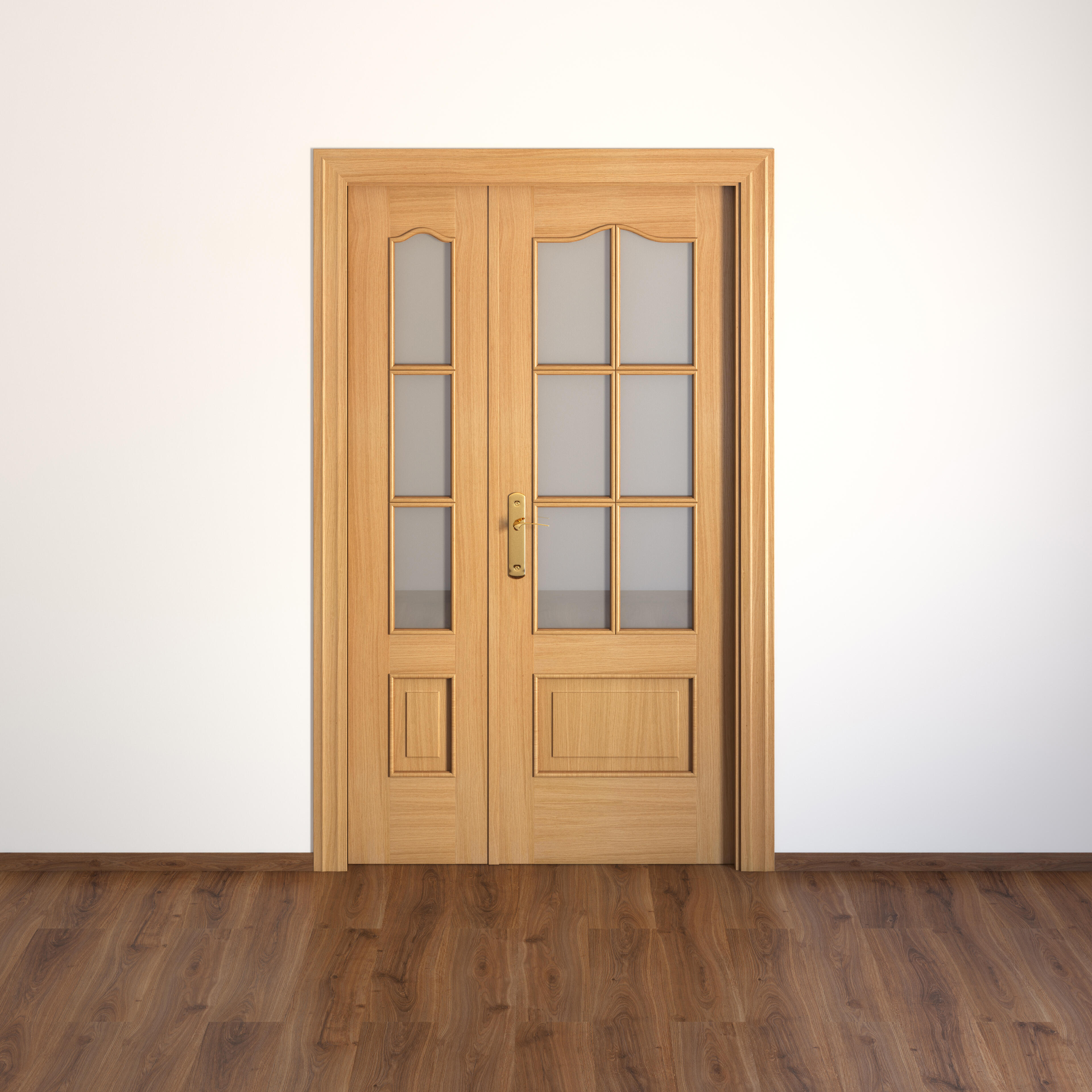 Puerta de interior abatible con fijo cristal maciza barnizada Line Plus Roma roble apertura derecha cerco de 9x2 anchura 115cm - 3