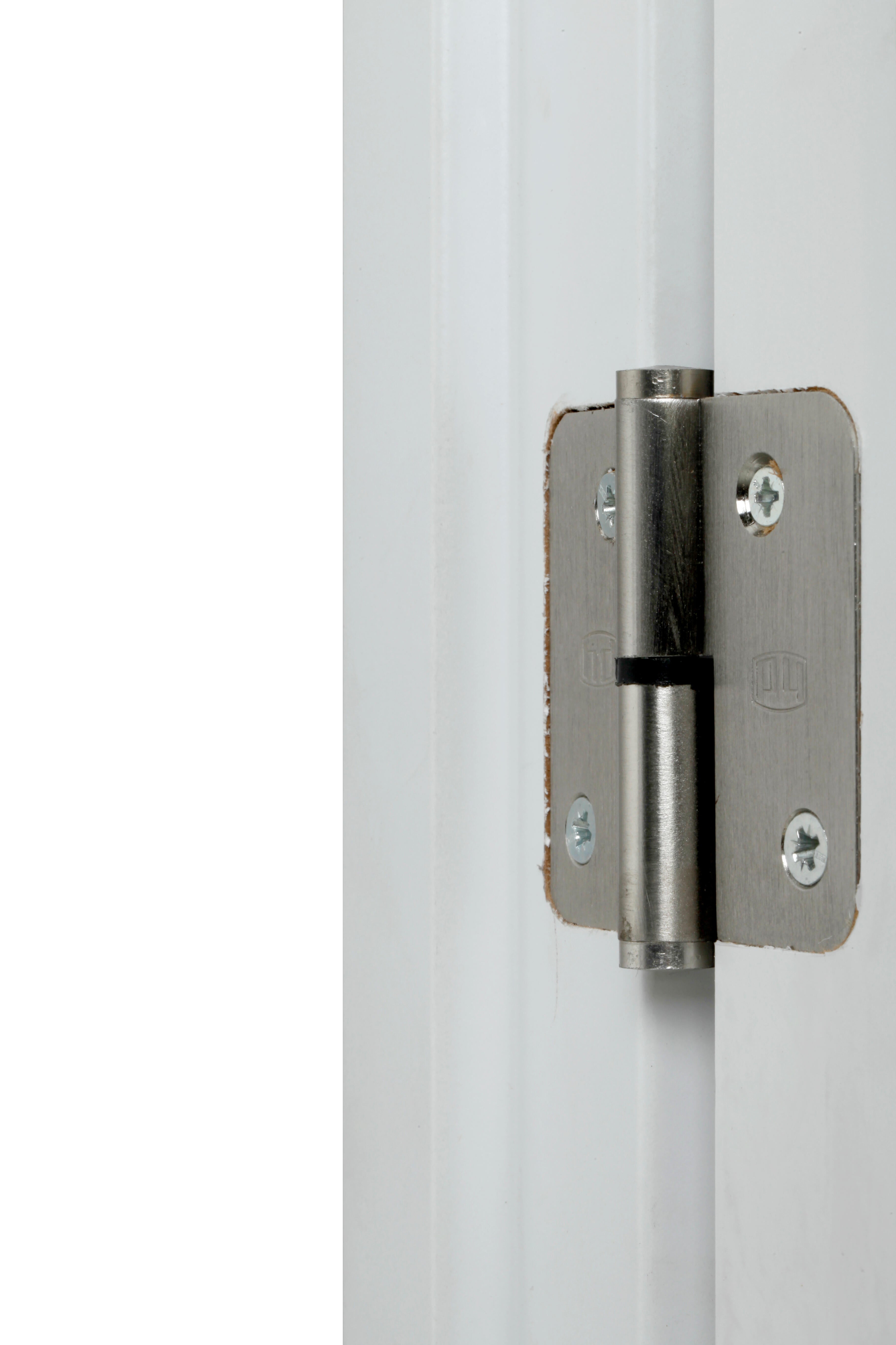 Puerta de interior abatible ciega maciza lacada Line Noruega blanco apertura derecha cerco de 7x3 anchura 62.5cm - 9