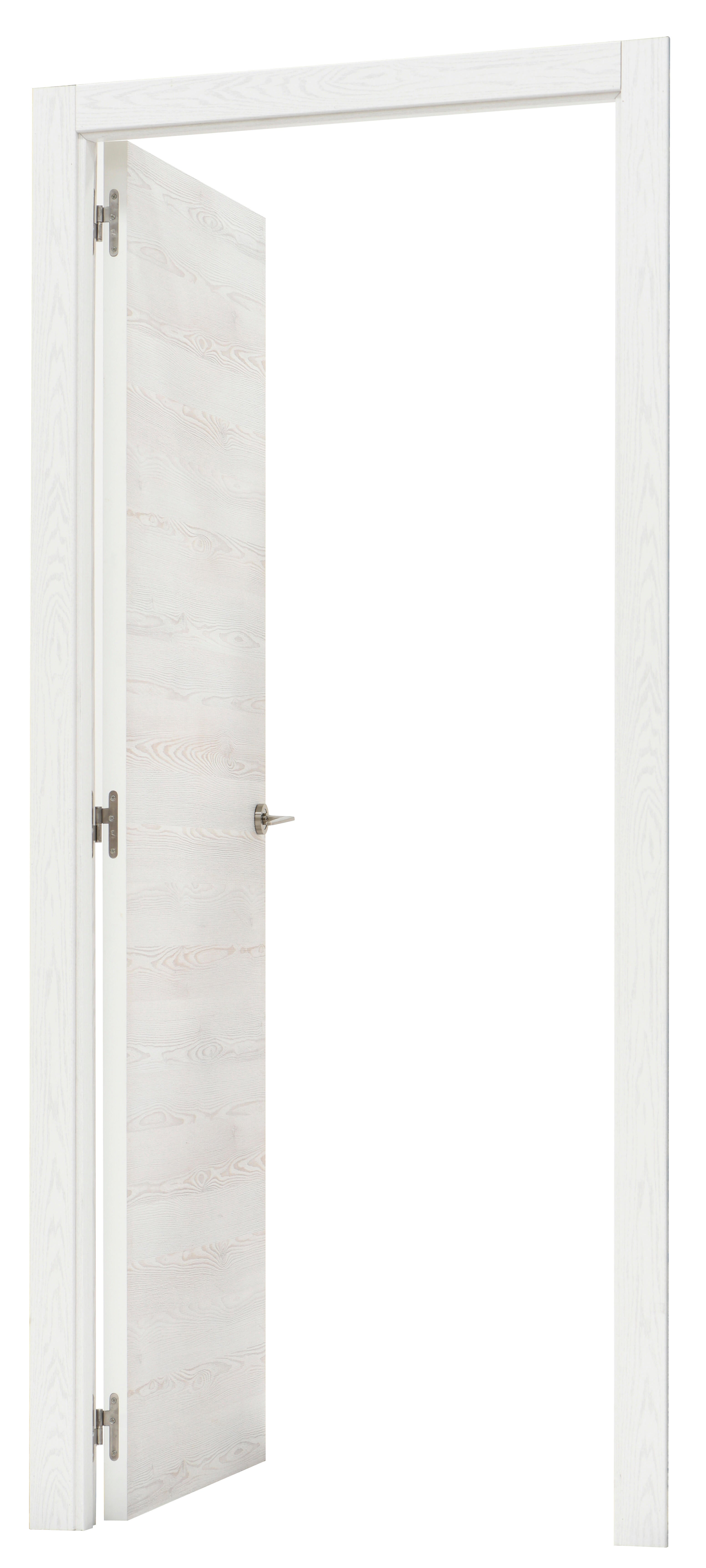Puerta de interior abatible ciega maciza melamina Line Oslo blanco veteado apertura izquierda cerco de 7x3 anchura 82.5cm - 2