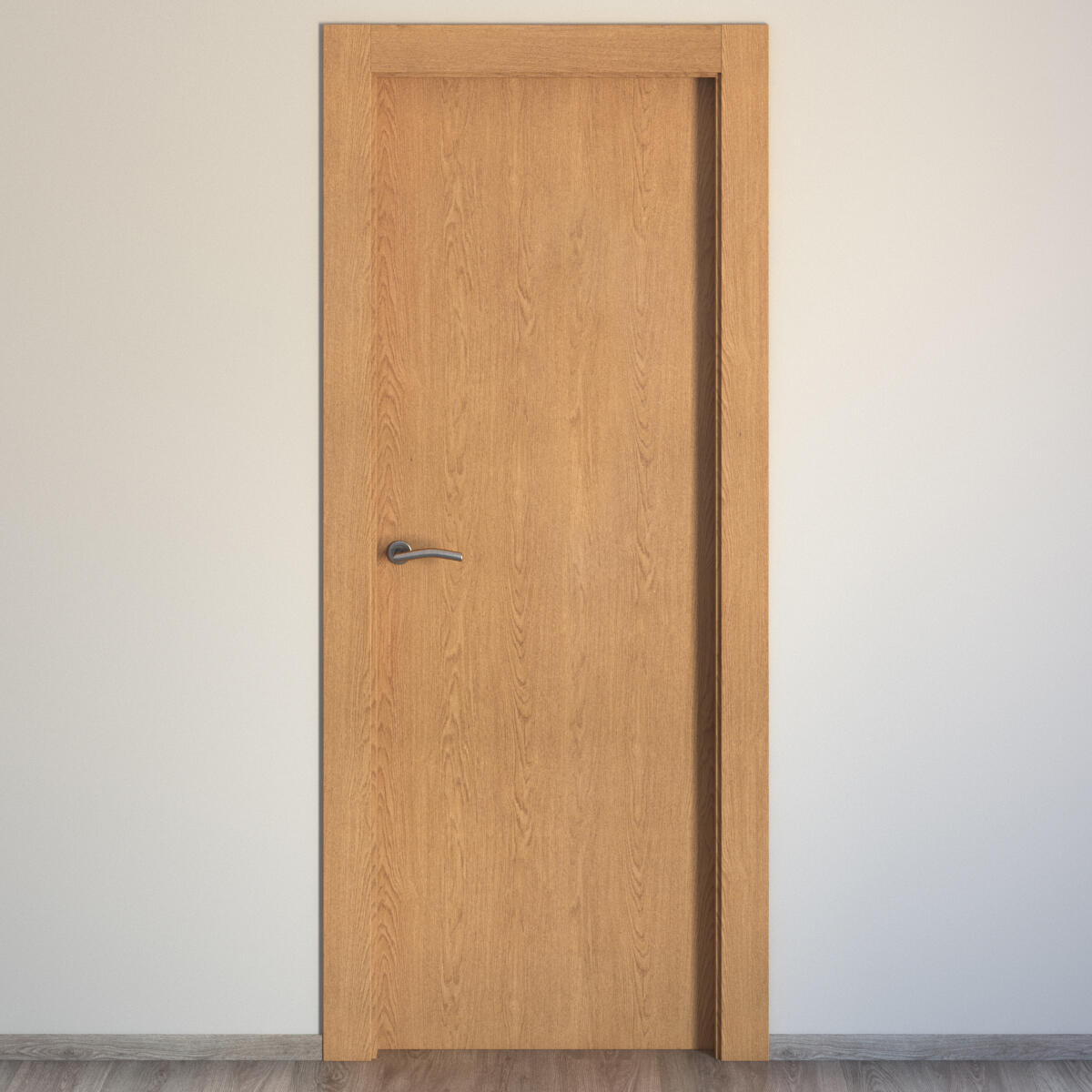 Puerta de interior abatible ciega hueca acabado Impresion digital  Basic Mallorca Roble apertura derecha cerco de 7x2 anchura 62.5 cm - 4