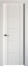 Puerta de interior abatible ciega estructura maciza acabado lacado serie Line Noruega Blanco apertura derecha cerco de 70 x 30 anchura 62.5 cm