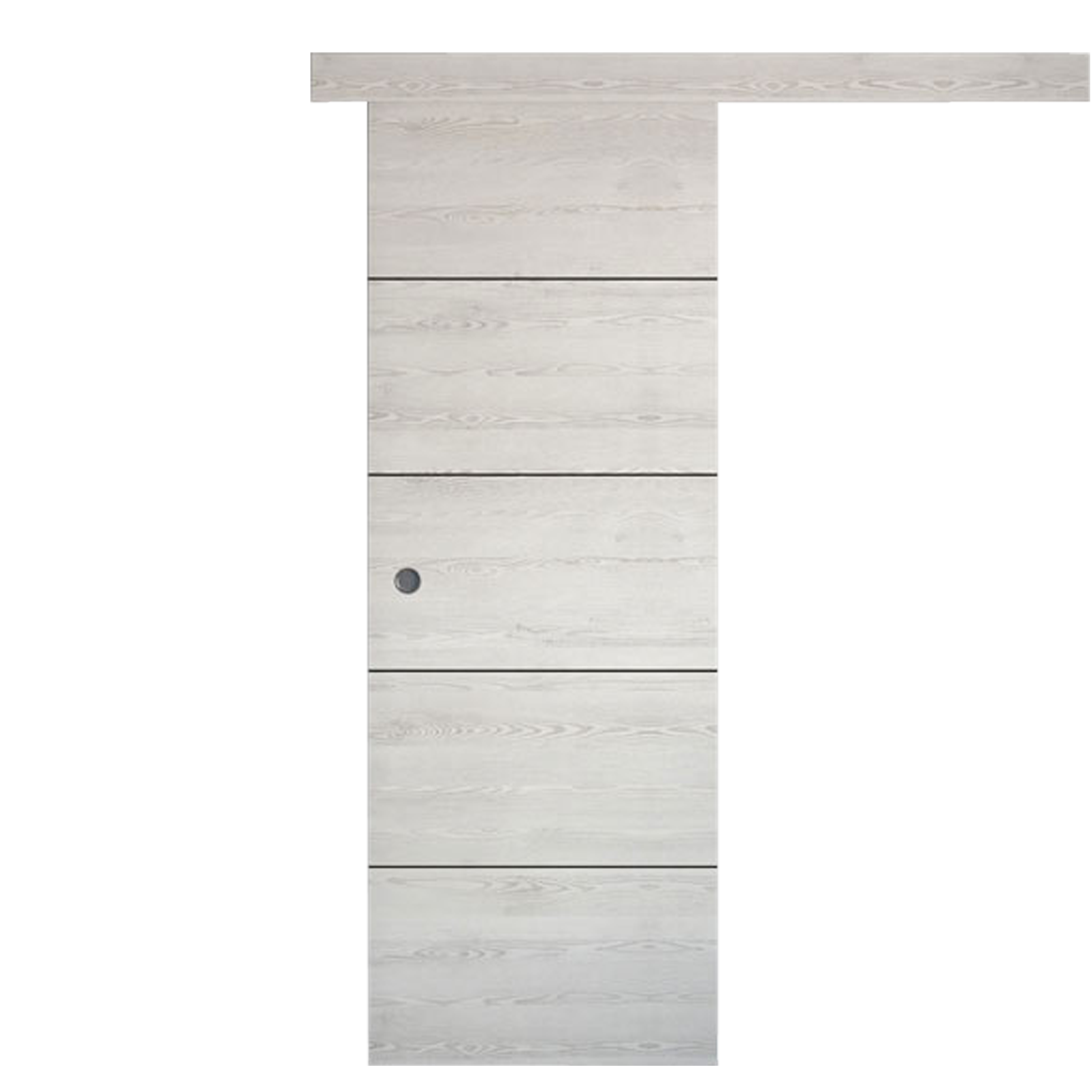 Puerta de interior corredera berna blanco line uñero y condena 72.5 cm