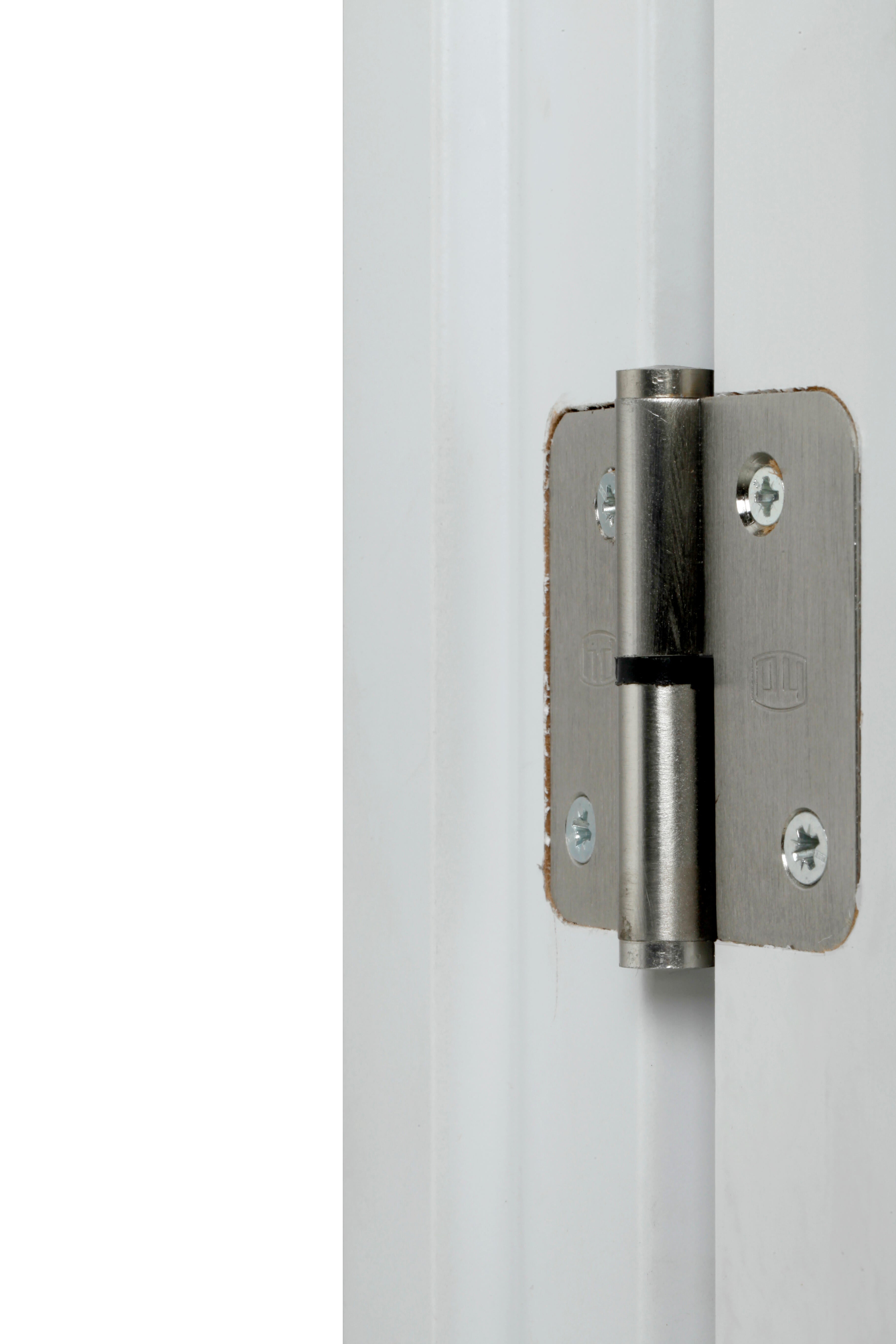 Puerta de interior abatible con cristal maciza lacada Line Plus Noruega blanco apertura derecha cerco de 9x3 anchura 72.5cm - 7