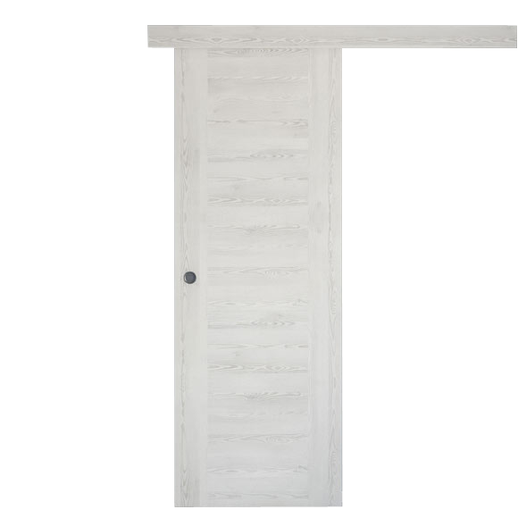 Puerta de interior corredera oslo blanco line uñero y condena 72.5 cm
