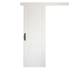 Puerta de interior corredera ciega estructura maciza serie Line Plus Bayona blanco acabado lacado  anchura 92,5cm