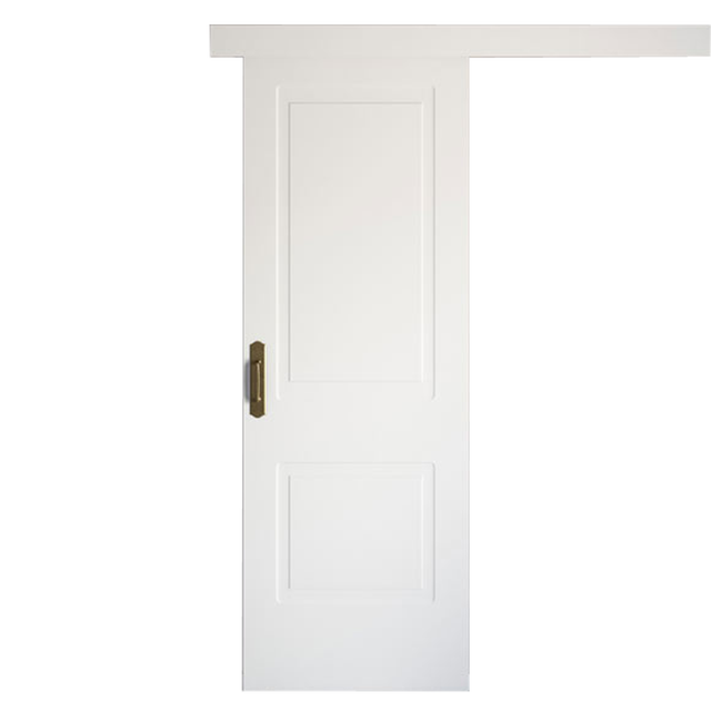 Puerta de interior corredera ciega estructura maciza serie Line Plus Bayona blanco acabado lacado  anchura 92,5cm