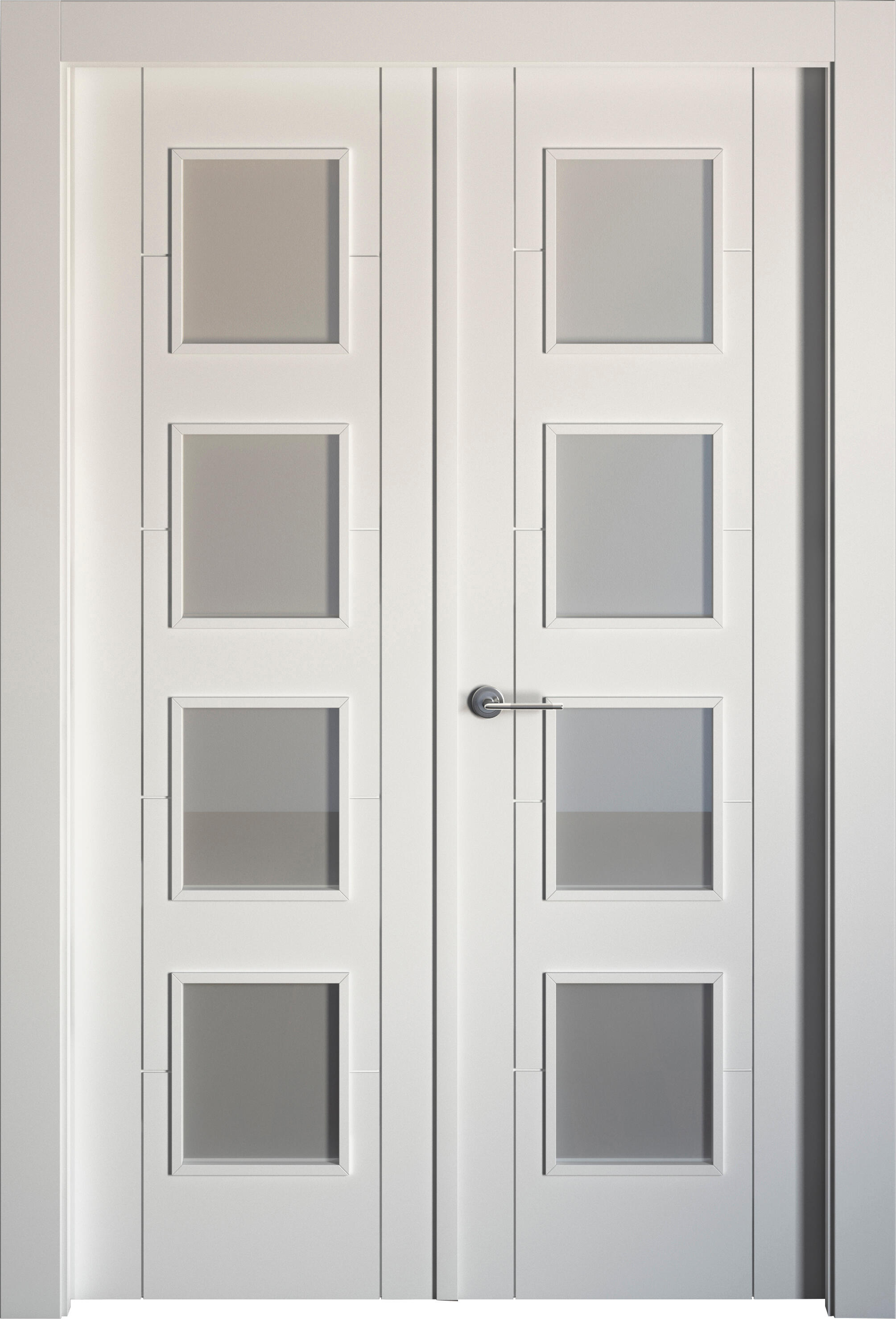 Puerta interior abatible noruega blanco line plus apertura dcha cristal 9x 145cm