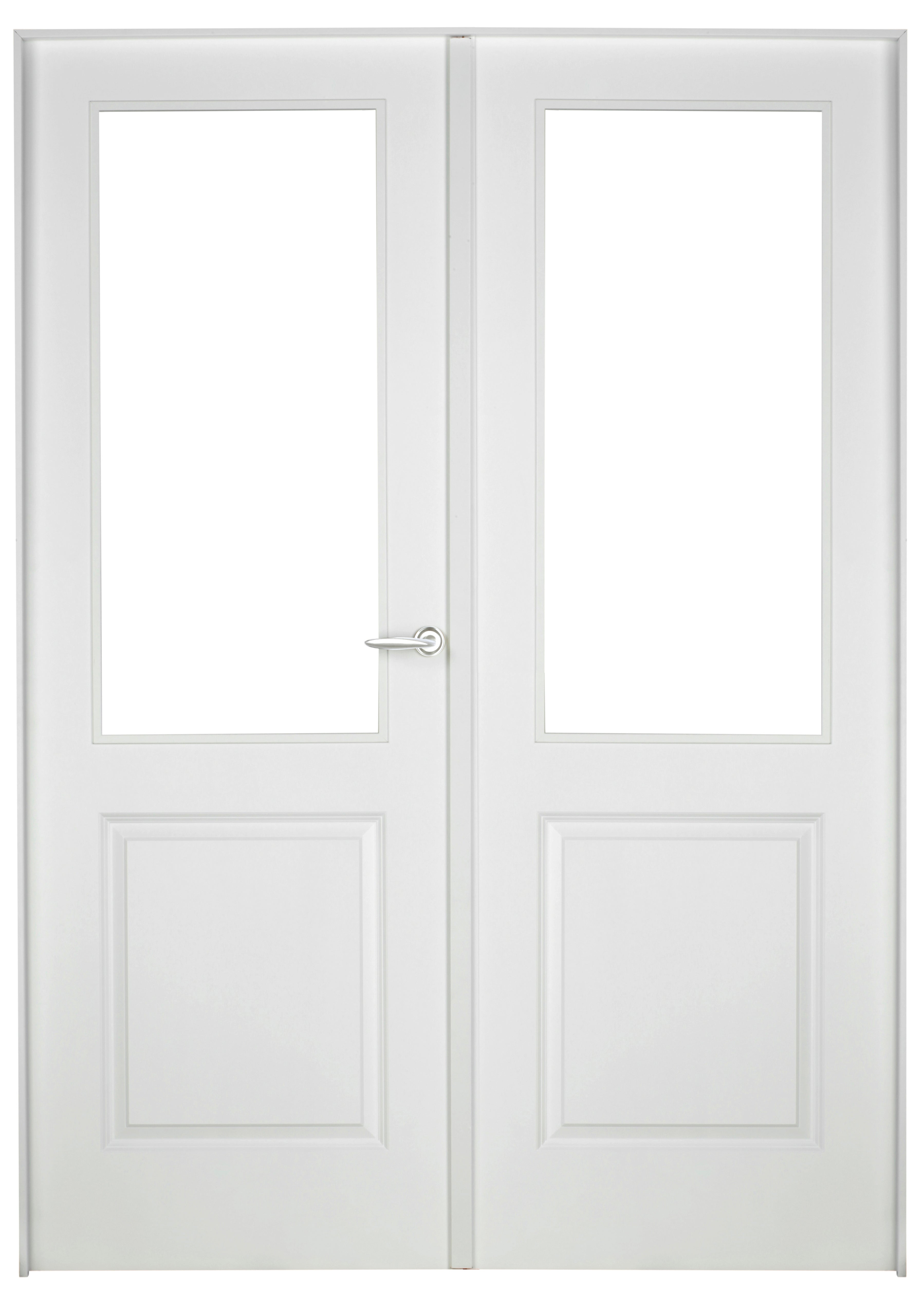 Puerta interior abatible bonn blanco aero apertura izda con cristal 9x2 125cm