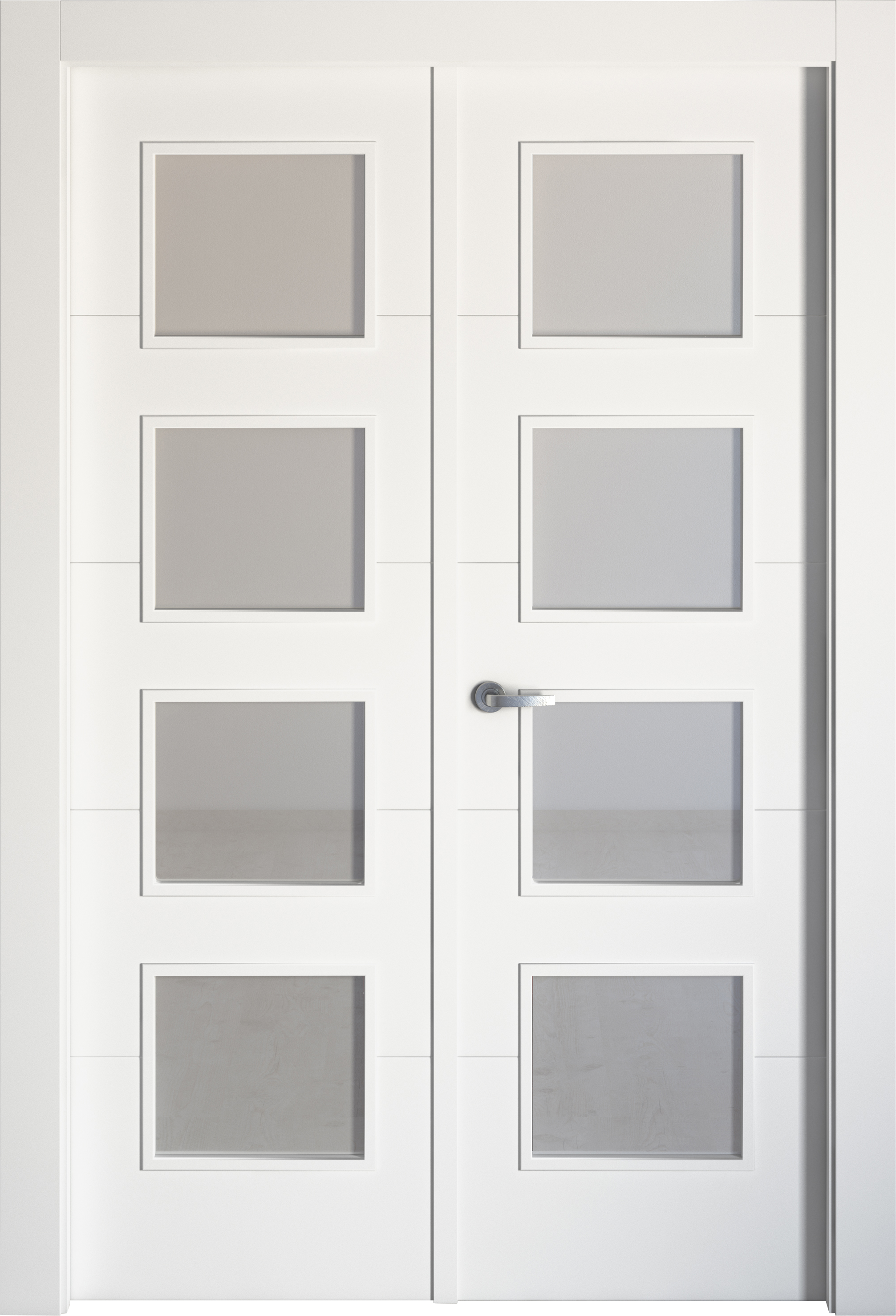 Puerta interior abatible lucerna blanco line plus apertura dcha cristal 11x 145