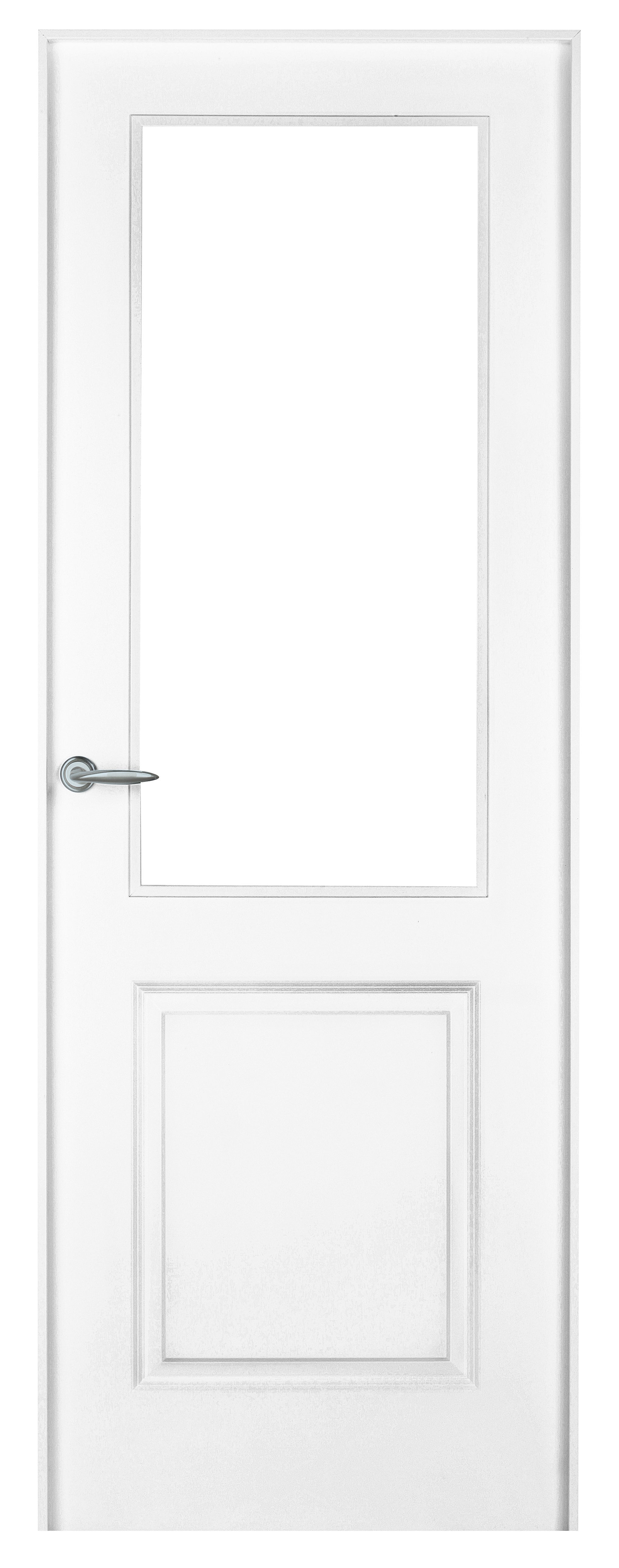 Puerta interior abatible bonn blanco aero apertura derecha con cristal 72.5cm