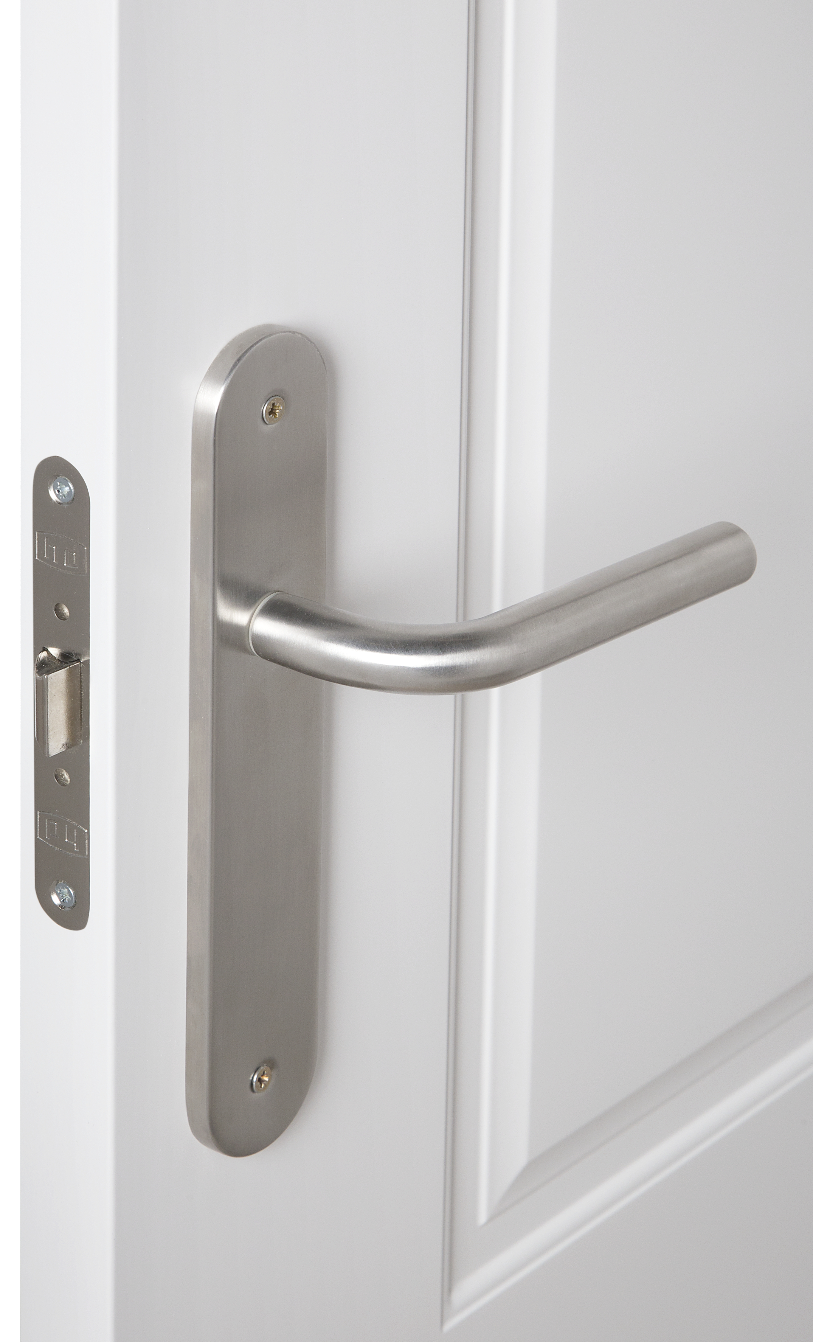 Puerta de interior abatible ciega maciza lacada Line Plus Marsella blanco apertura izquierda cerco de 7x3 anchura 72.5cm - 8