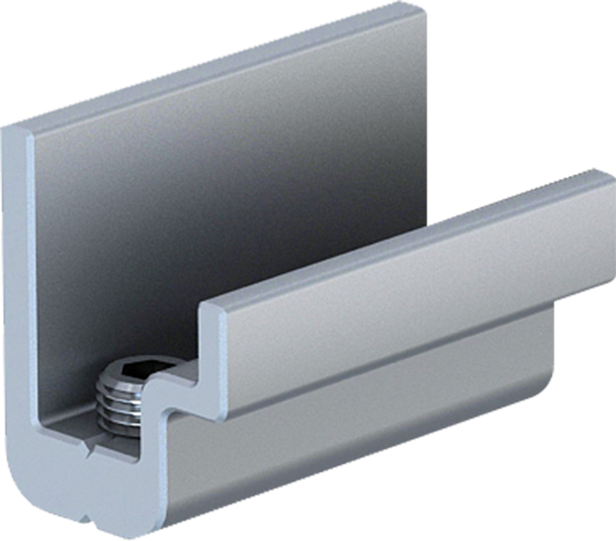 Pieza unión para guía Loft montaje puertas correderas dobles - 4