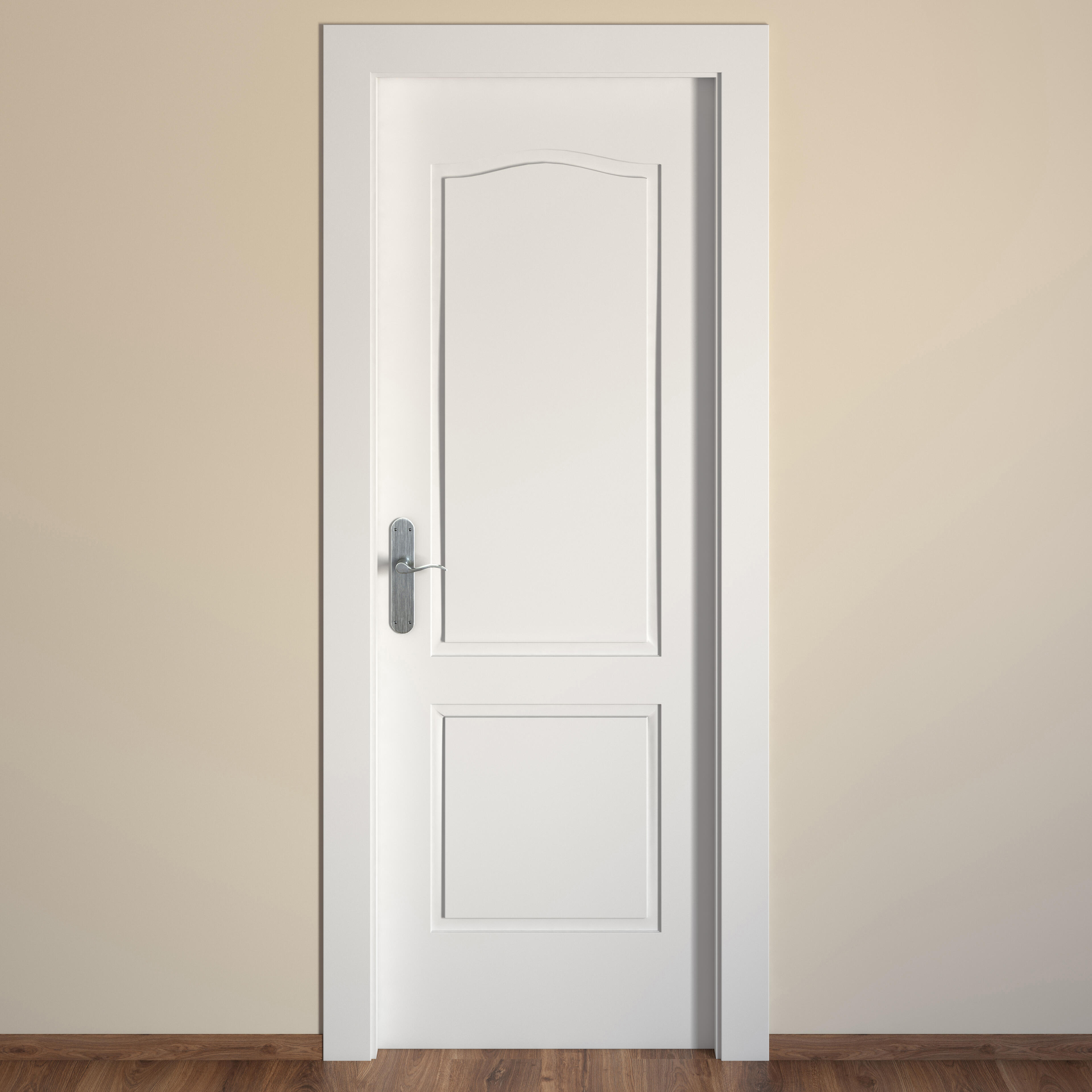 Puerta de interior abatible ciega hueca lacada Aero Praga blanco apertura derecha cerco de 7x3 anchura 72.5cm - 5