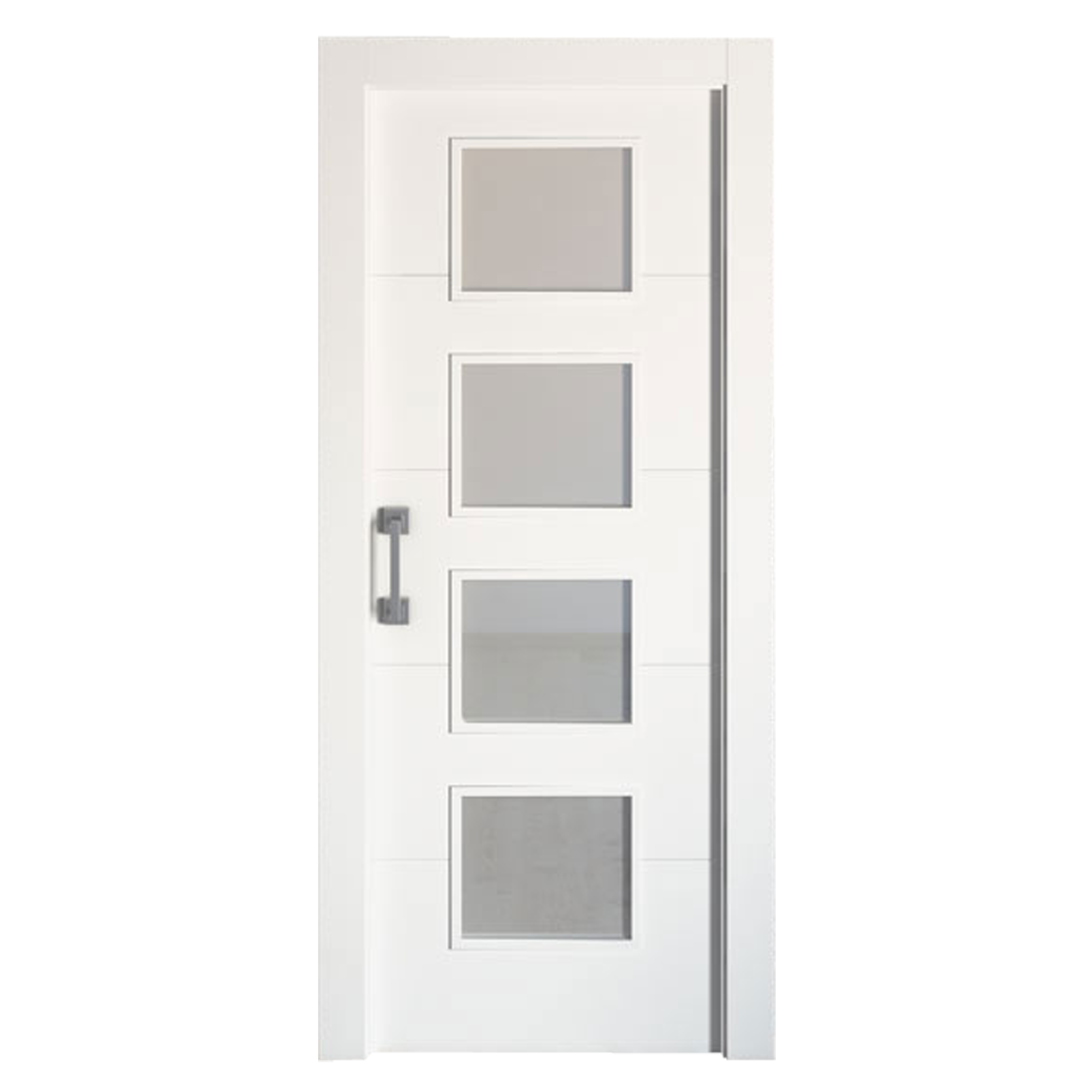 Puerta de interior corredera cristal lucerna blanco line plus 92.5 cm