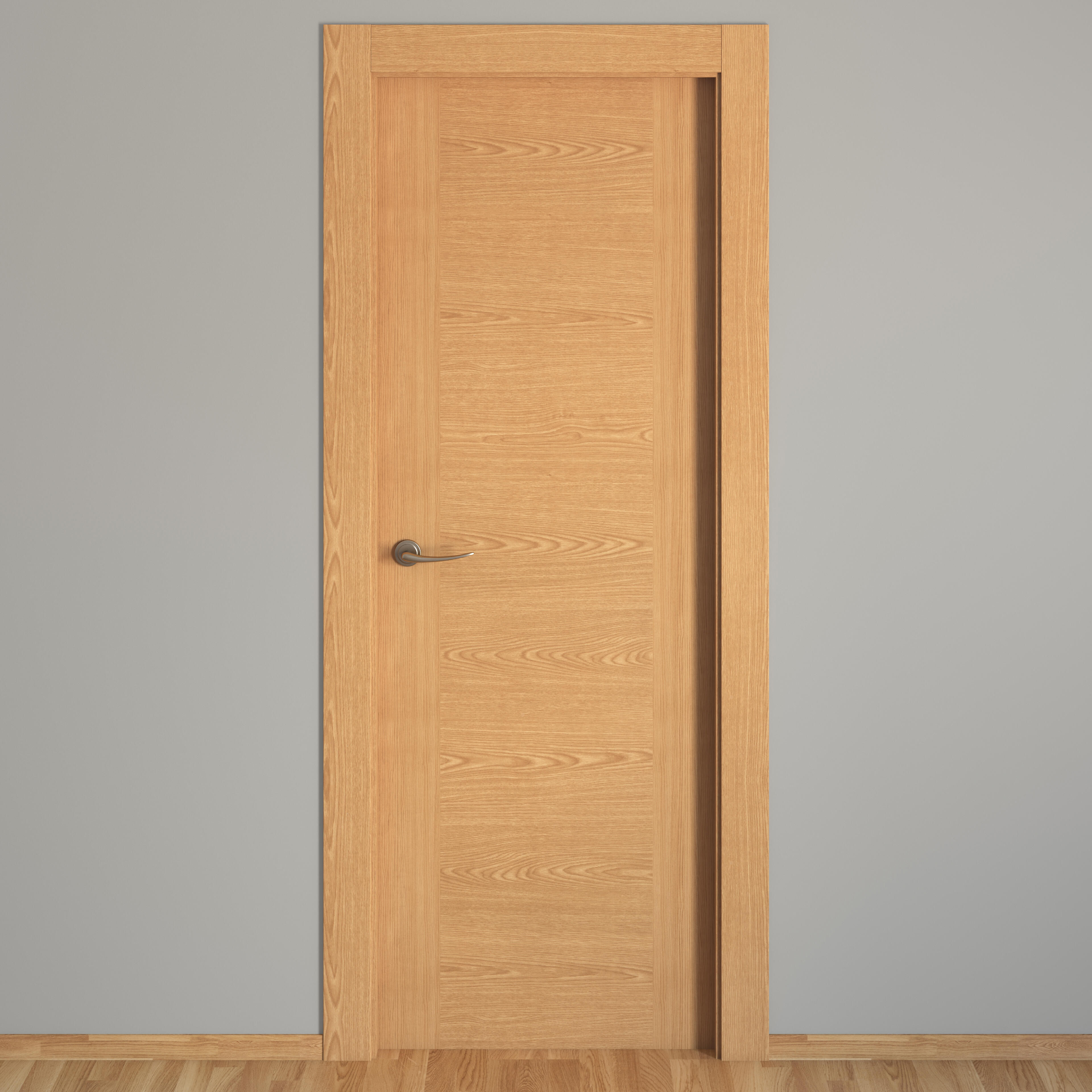 Puerta de interior abatible ciega hueca impresa Basic Canarias roble apertura derecha cerco de 7x3 anchura 82.5cm - 5