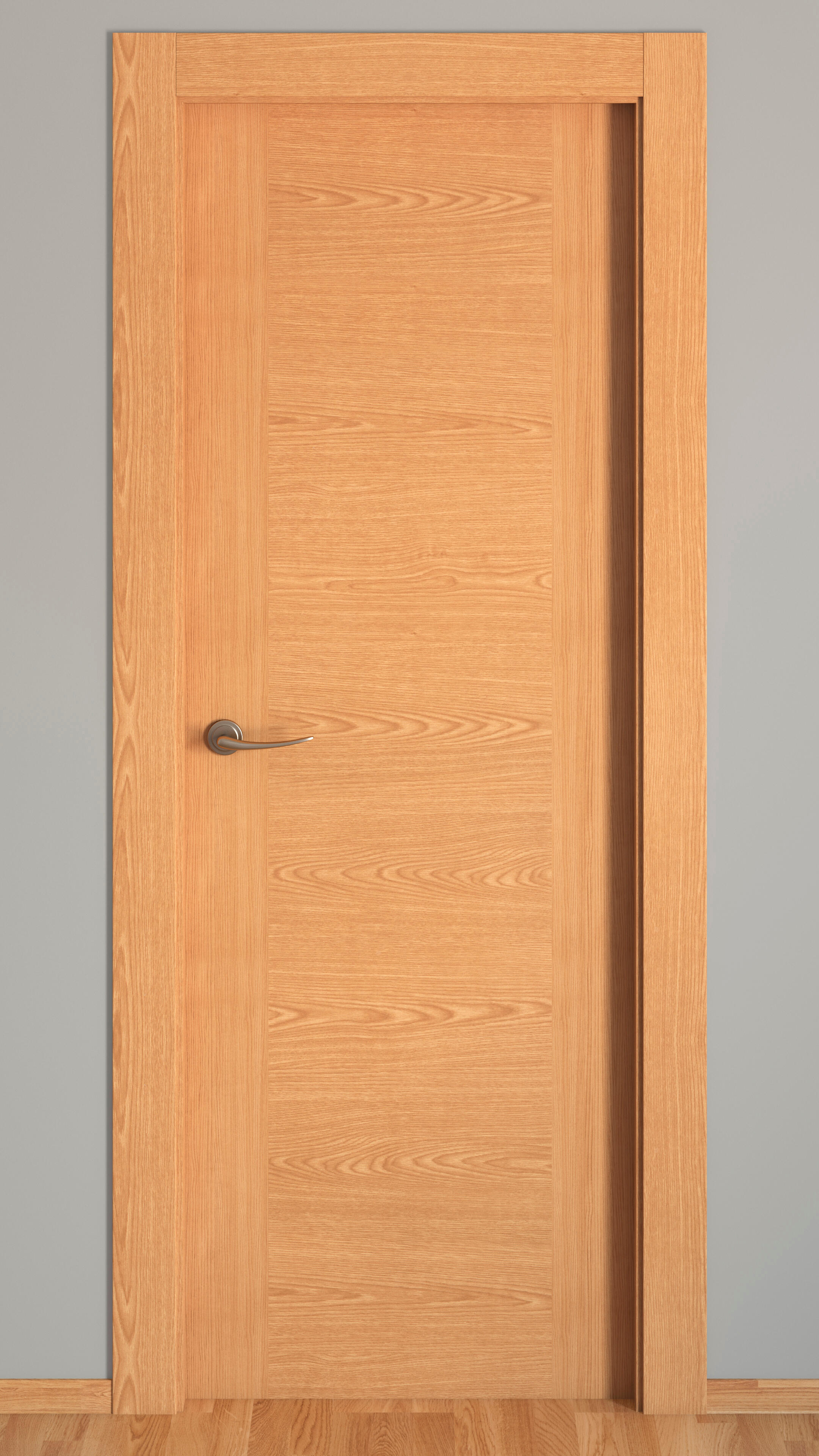 Puerta de interior abatible ciega hueca impresa Basic Canarias roble apertura derecha cerco de 7x3 anchura 62.5cm - 4