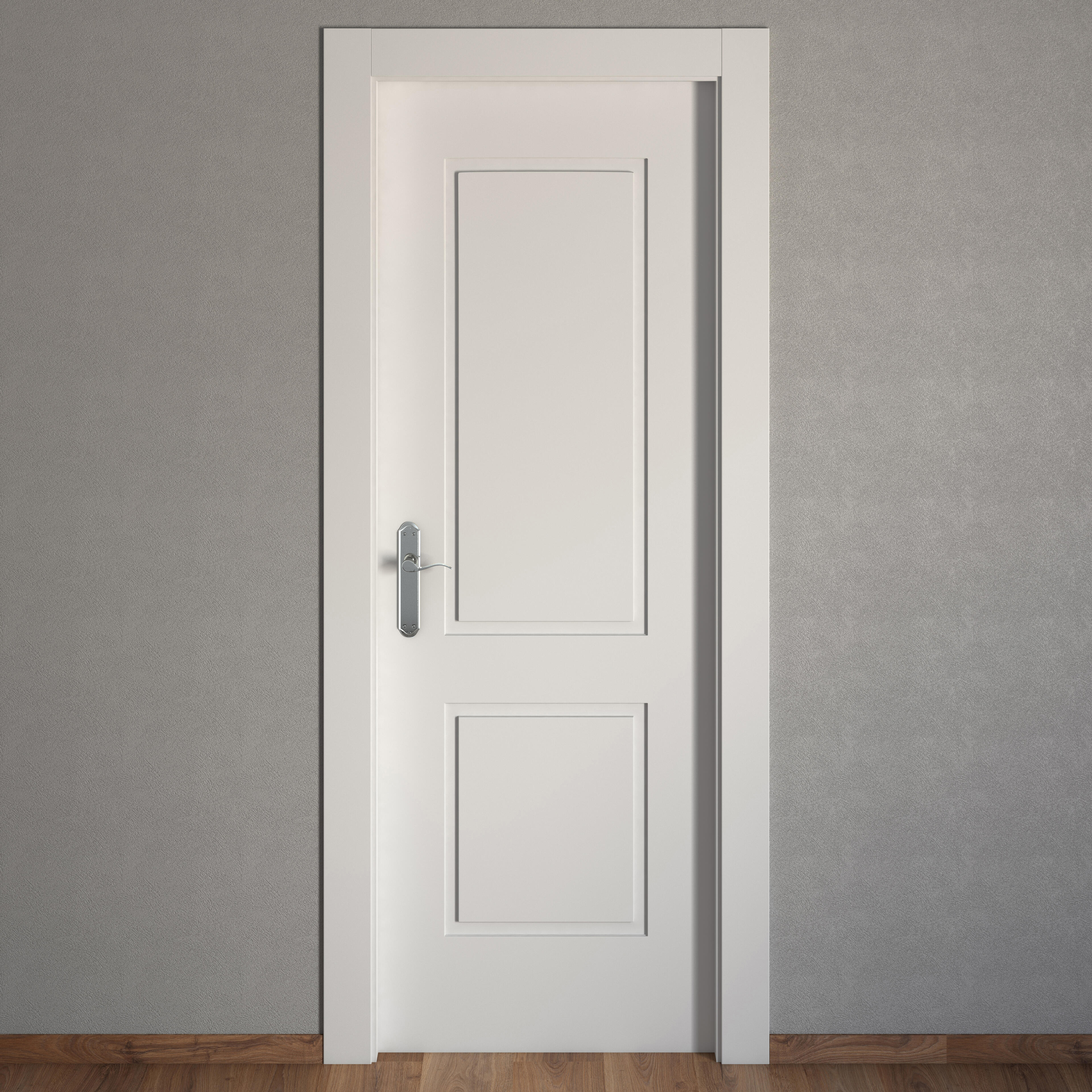 Puerta de interior abatible ciega hueca lacada Aero Bonn blanco apertura derecha cerco de 7x3 anchura 82.5cm - 5