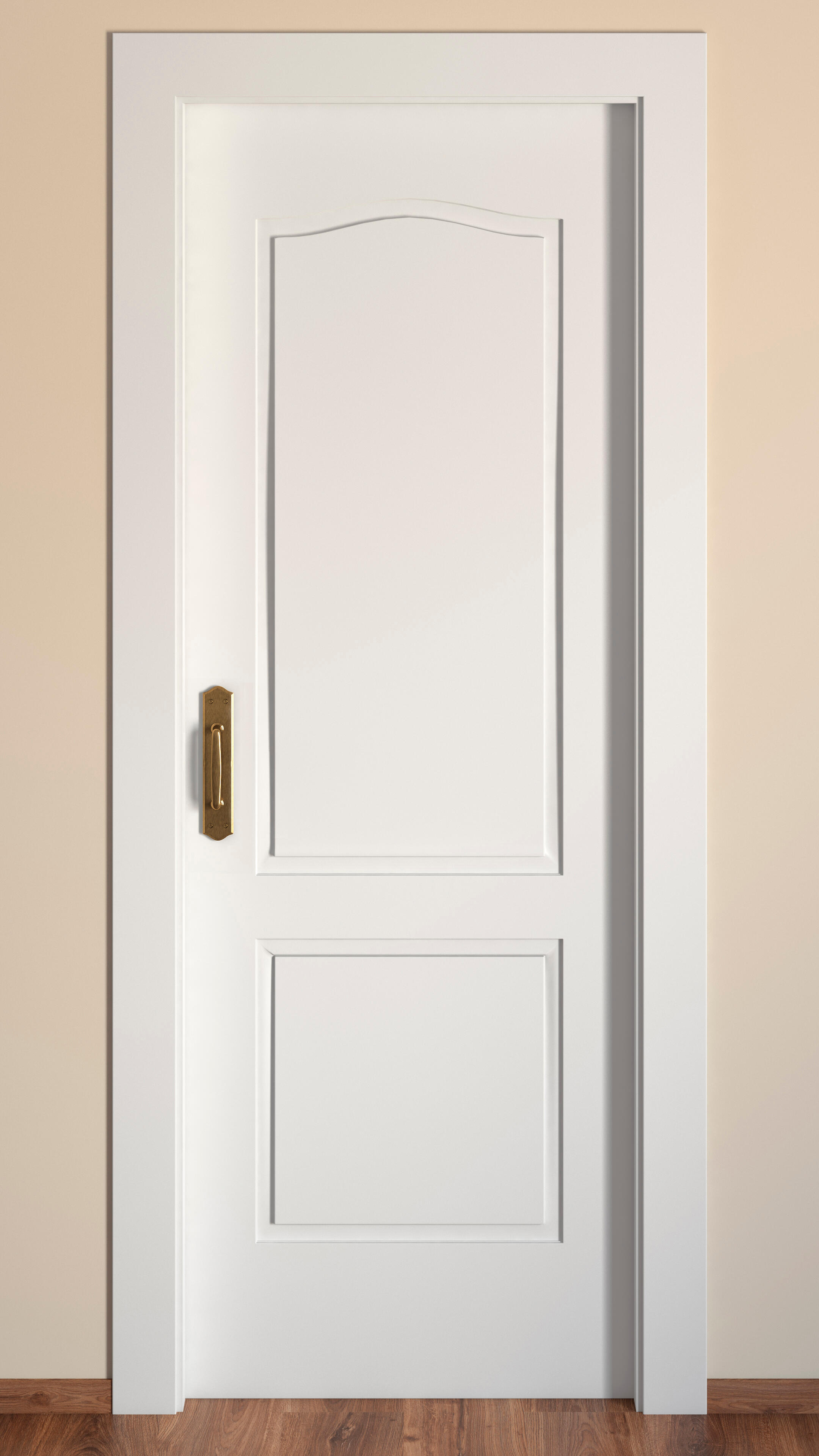 Puerta de interior corredera ciega hueca lacada Aero Praga blanco anchura 82,5cm - 3