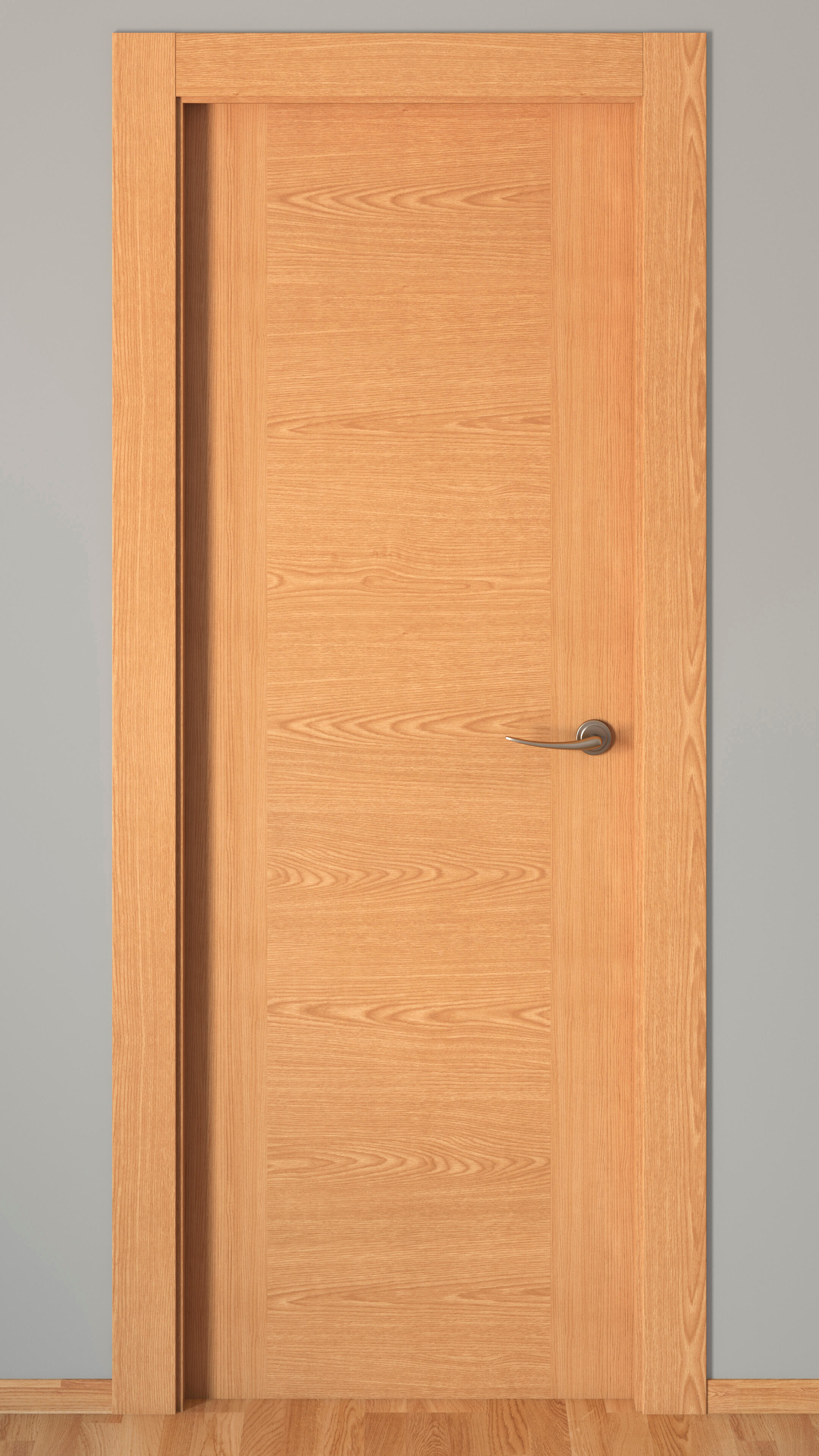 Puerta de interior abatible ciega hueca impresa Basic Canarias roble apertura izquierda cerco de 7x3 anchura 82.5cm - 3