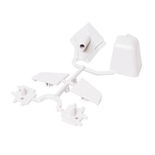 Terminale per alzatina pvc bianco L 3 cm x H 3 cm spessore 60 mm