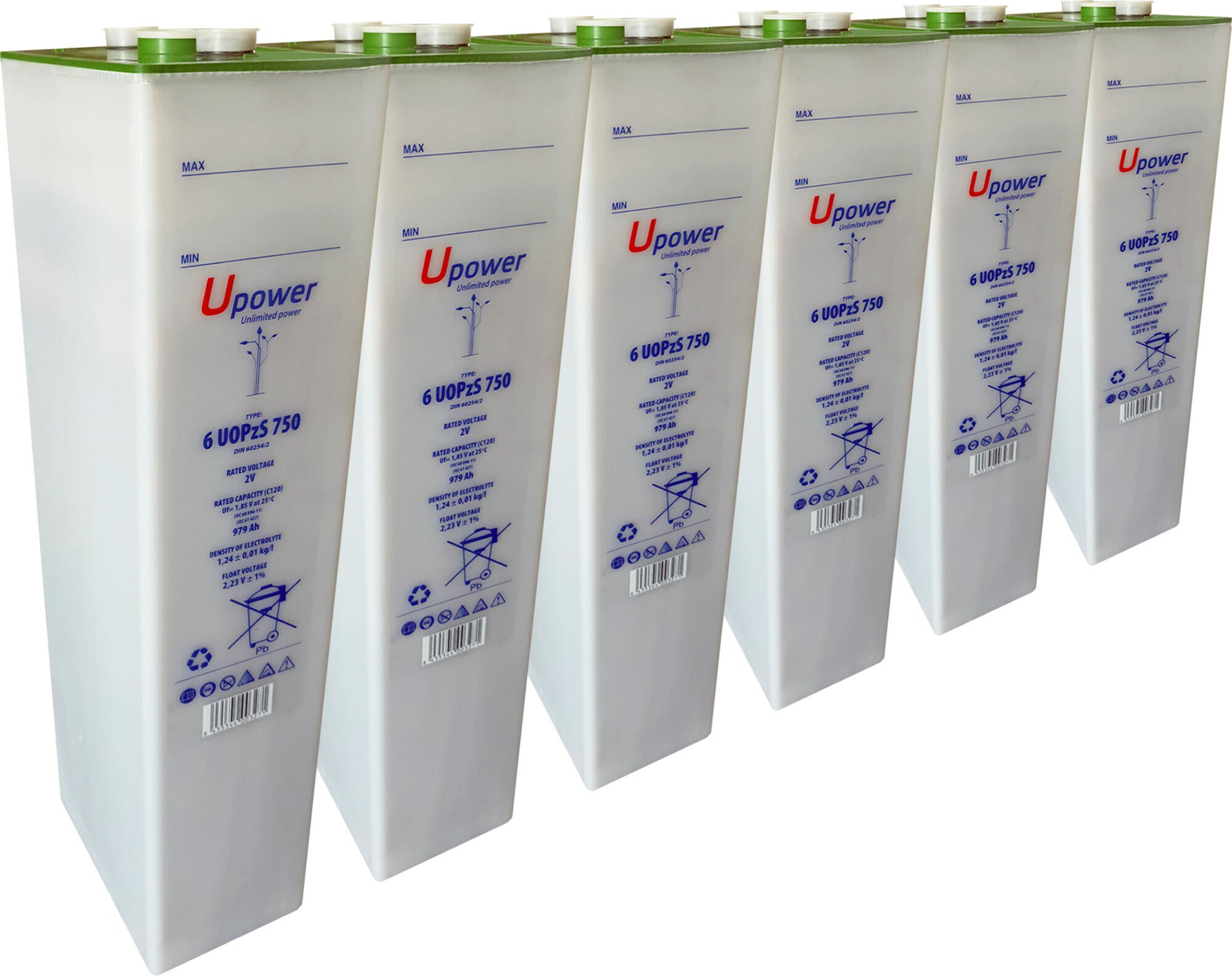 Batería solar estacionaria traslúcida uopzs u-power 12v 975ah 11.7 kw