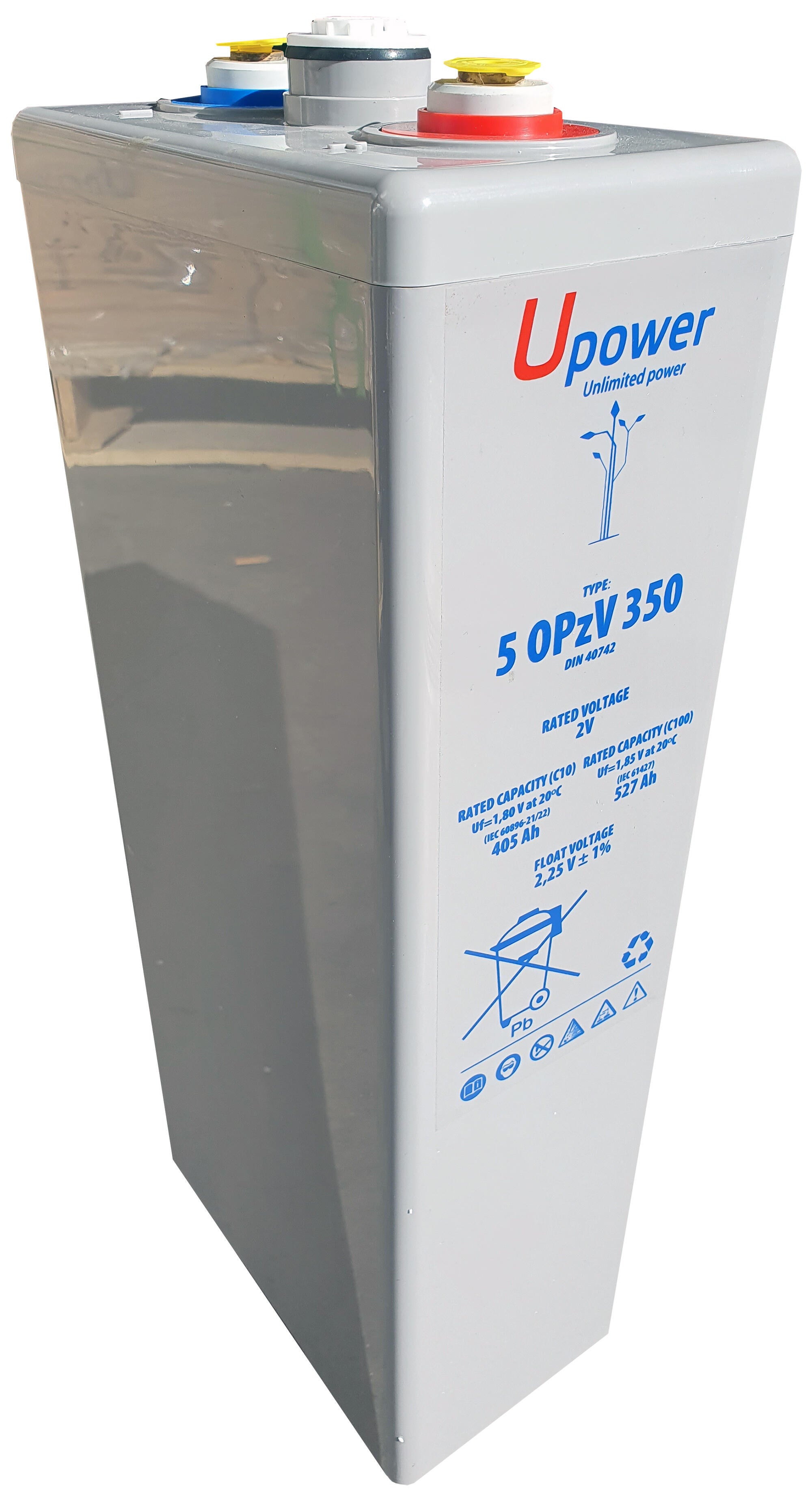 Batería solar estacionaria de gel u-power 5 opzv 350 2v c100 527ah