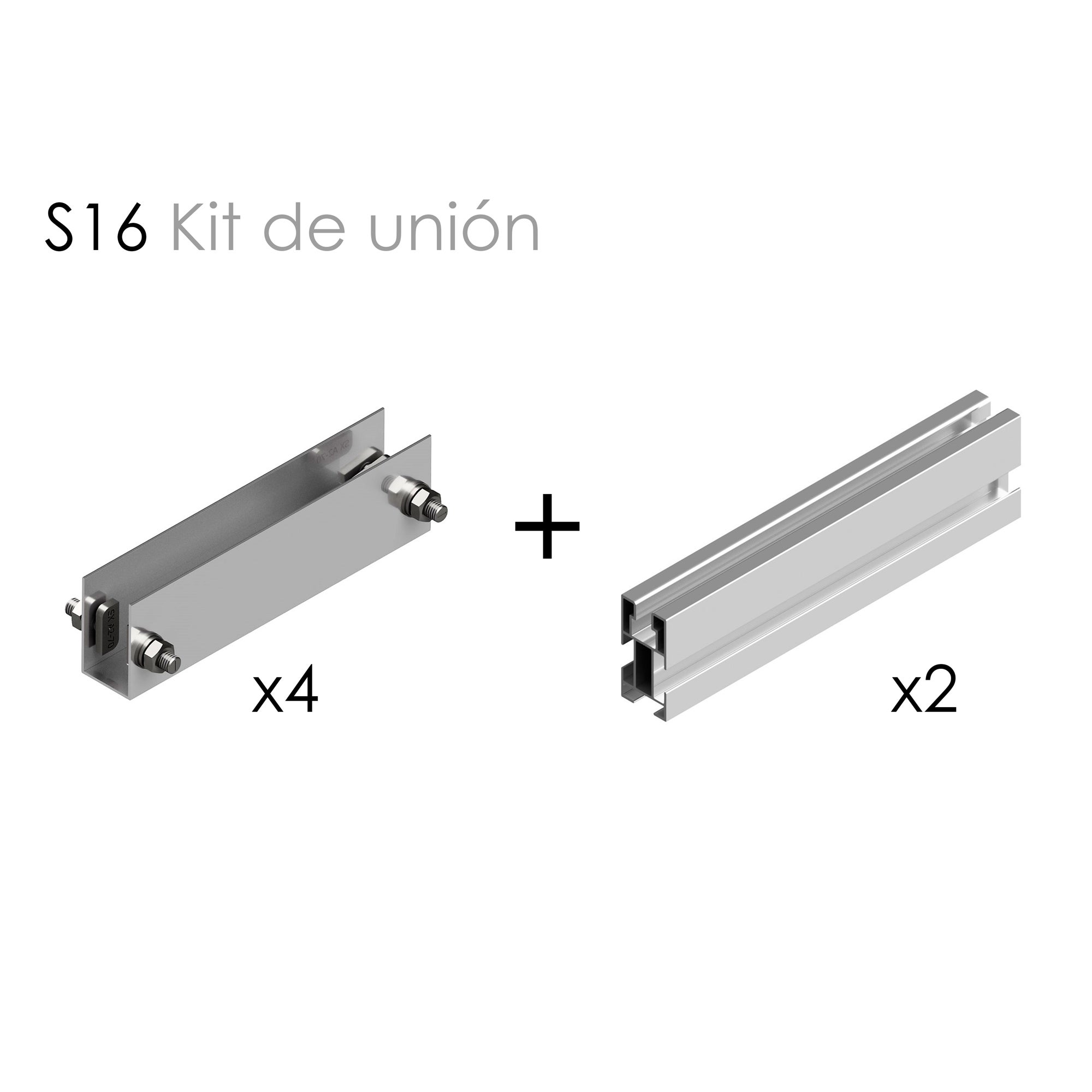 Conjunto de union para soporte horizontal sunfer s16