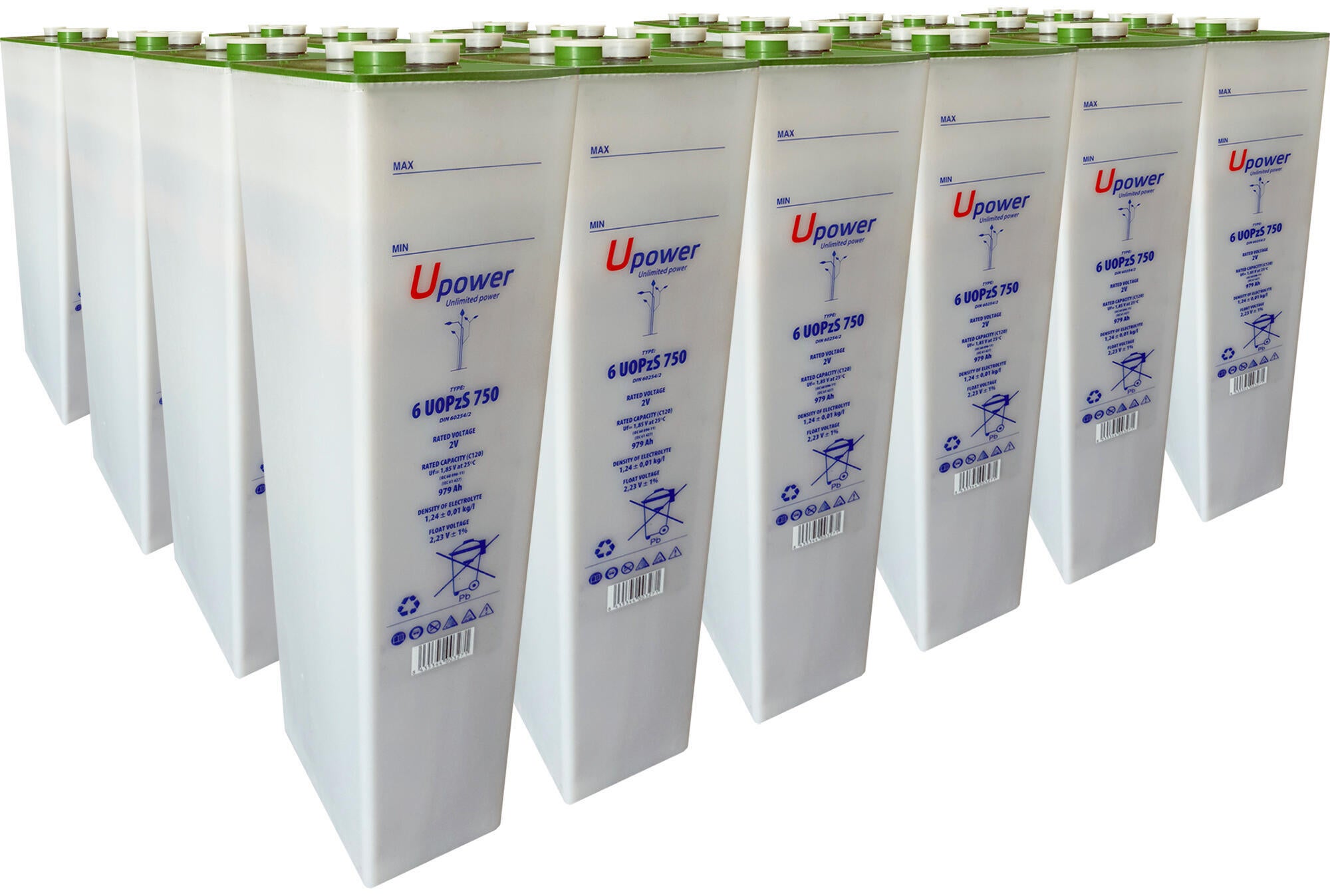 Batería solar estacionaria traslúcida uopzs u-power 48v 975ah 46.8 kw