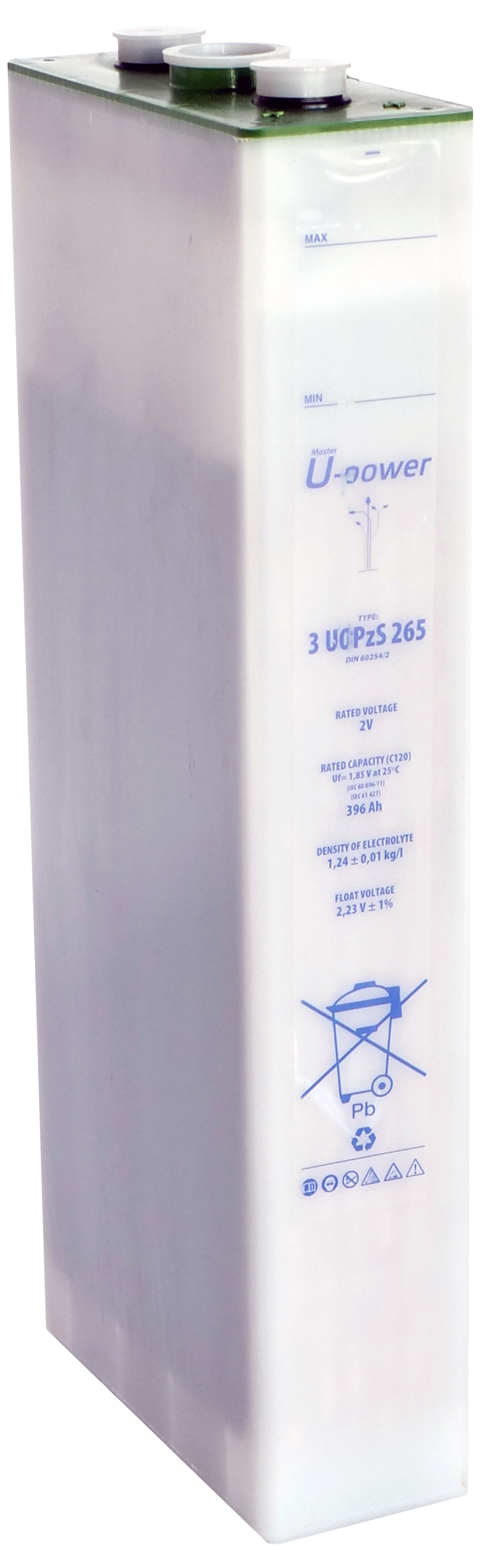Batería solar estacionaria traslúcida uopzs u-power 2v 345ah