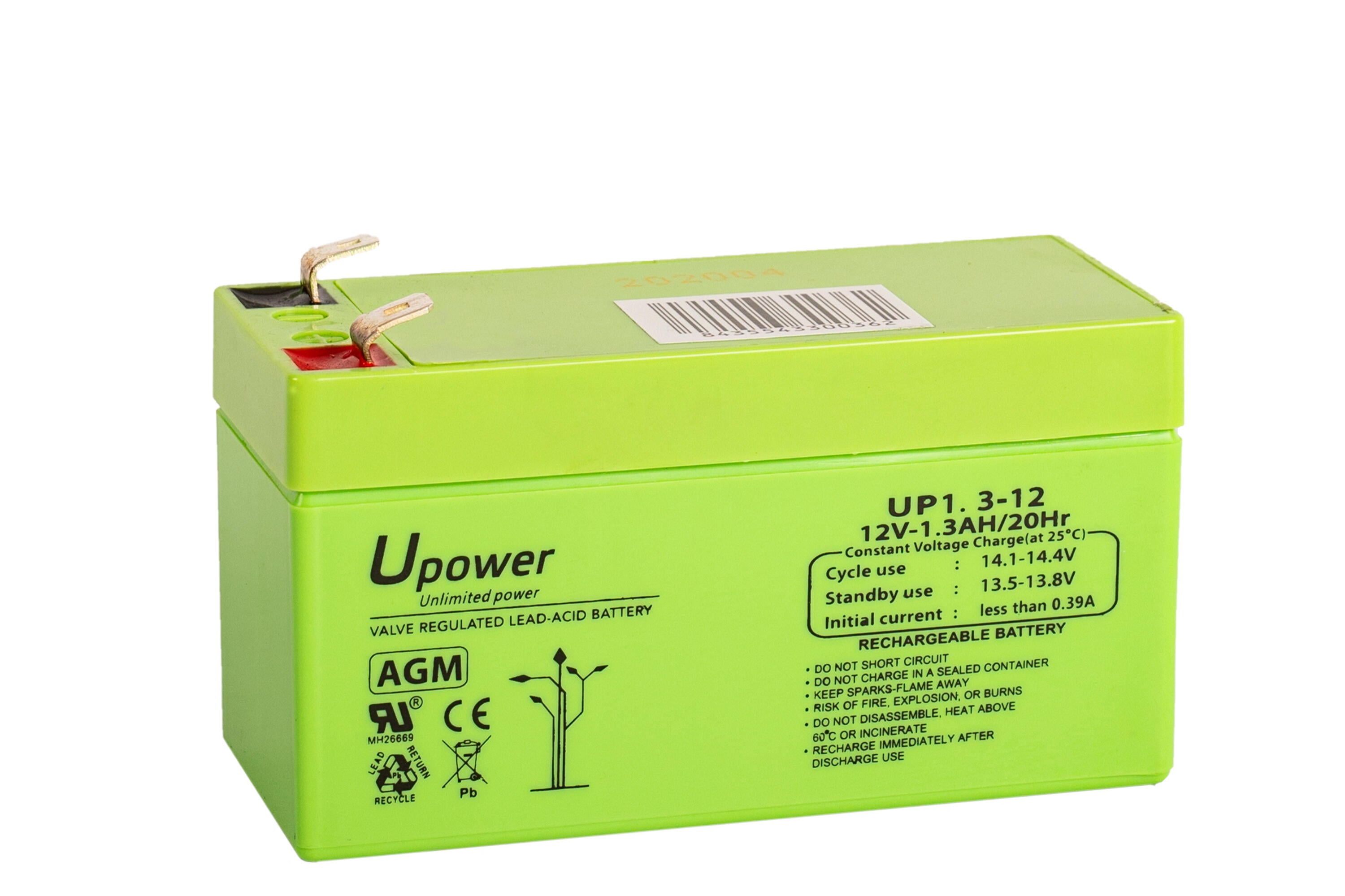 Batería solar agm u-power 12v 1.3ah