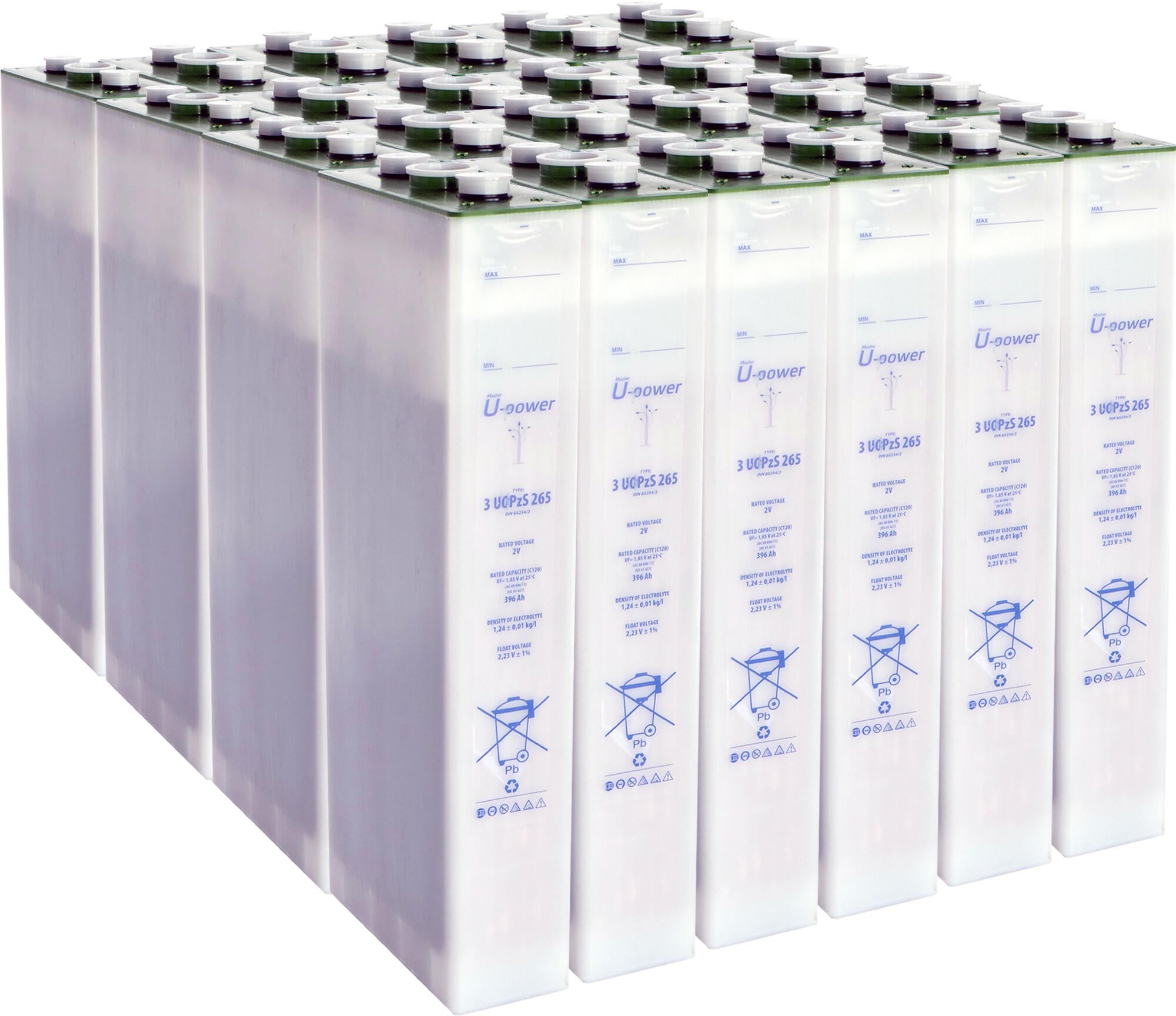 Batería solar estacionaria traslúcida uopzs u-power 48v 345ah 16.5kw