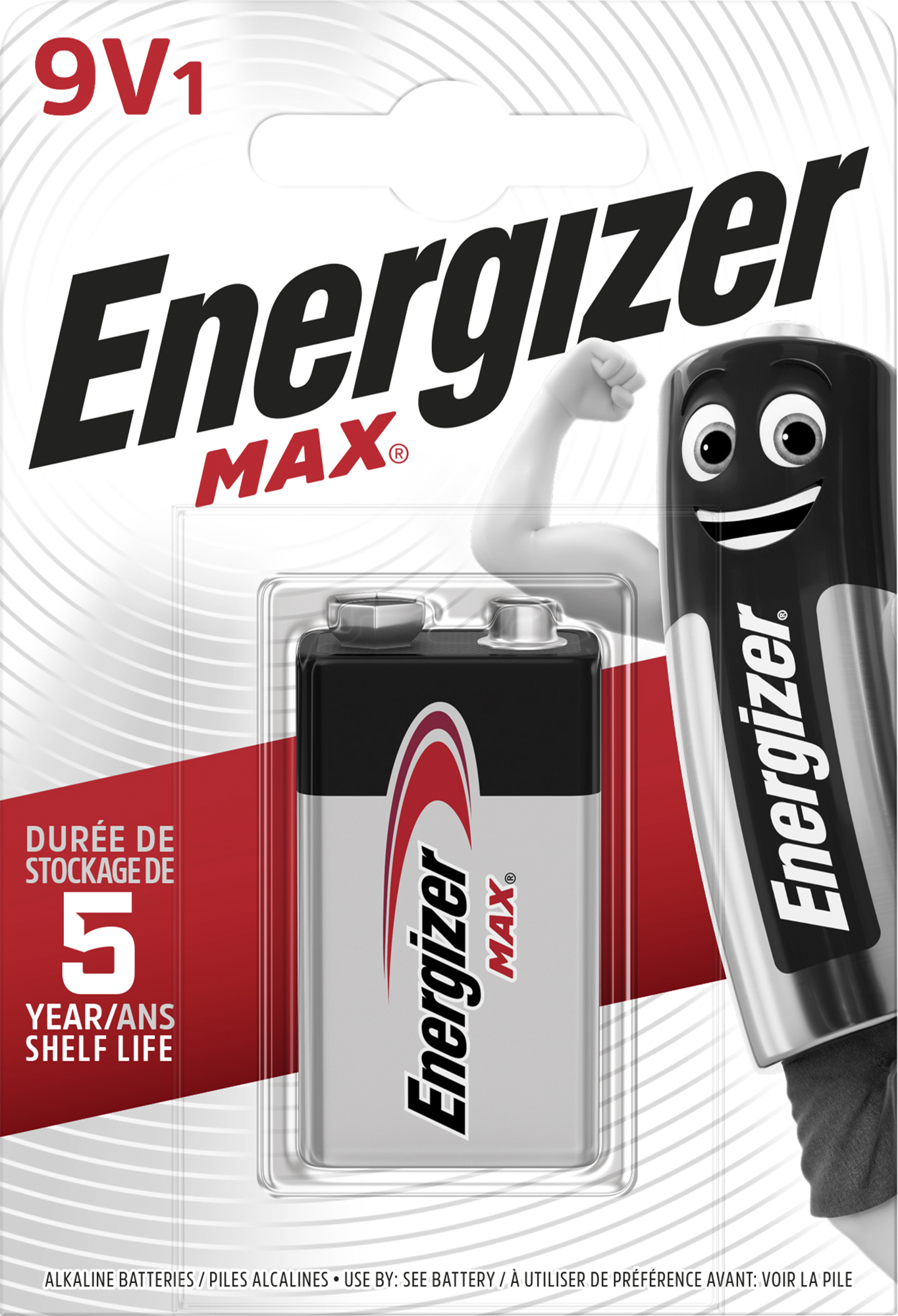 1 pilha 6LR61 9V ENERGIZER MAX - 4