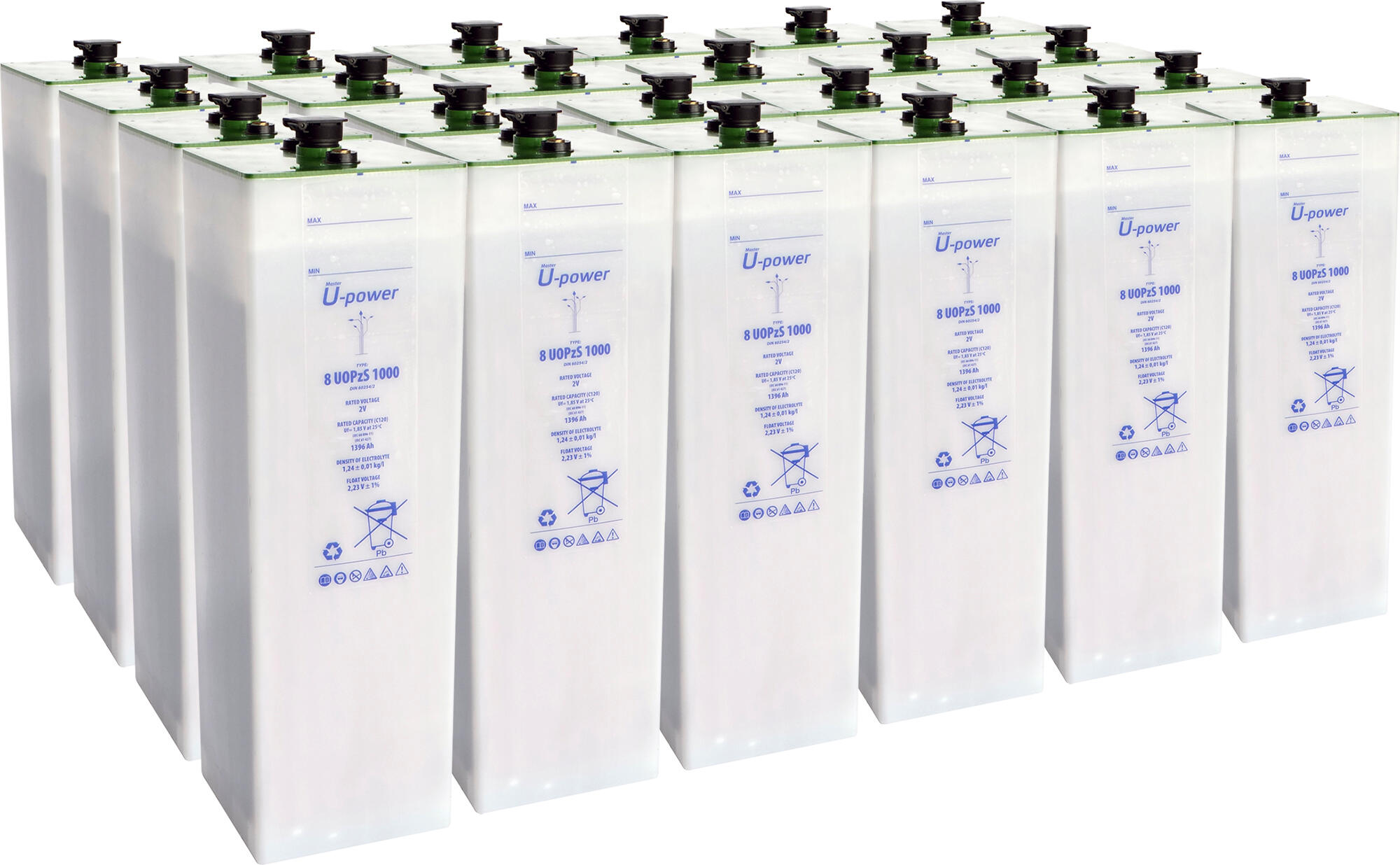 Batería solar estacionaria traslúcida uopzs u-power 48v 1300ah 62.4 kw